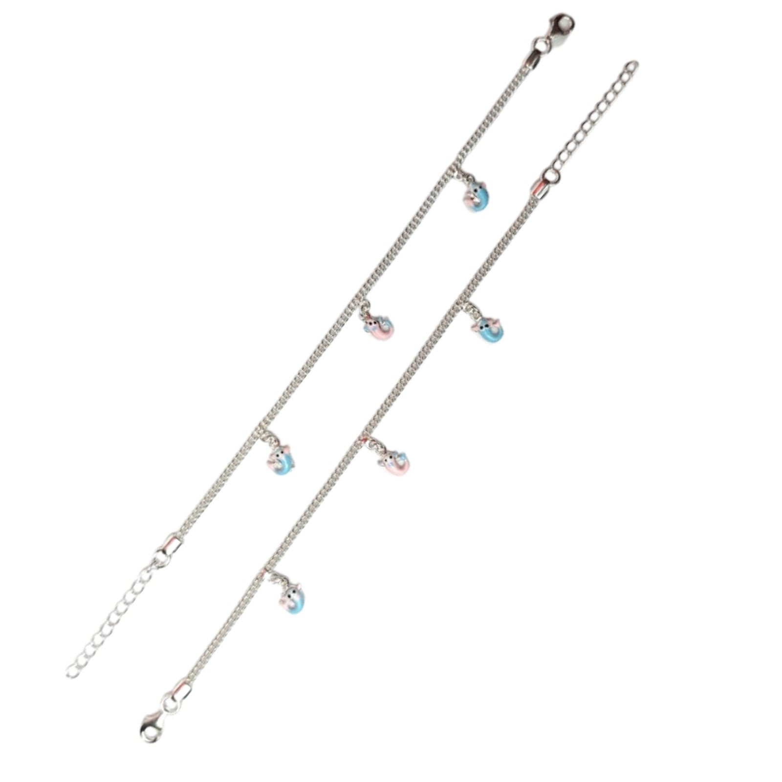 Pastel Charm Silver Payal