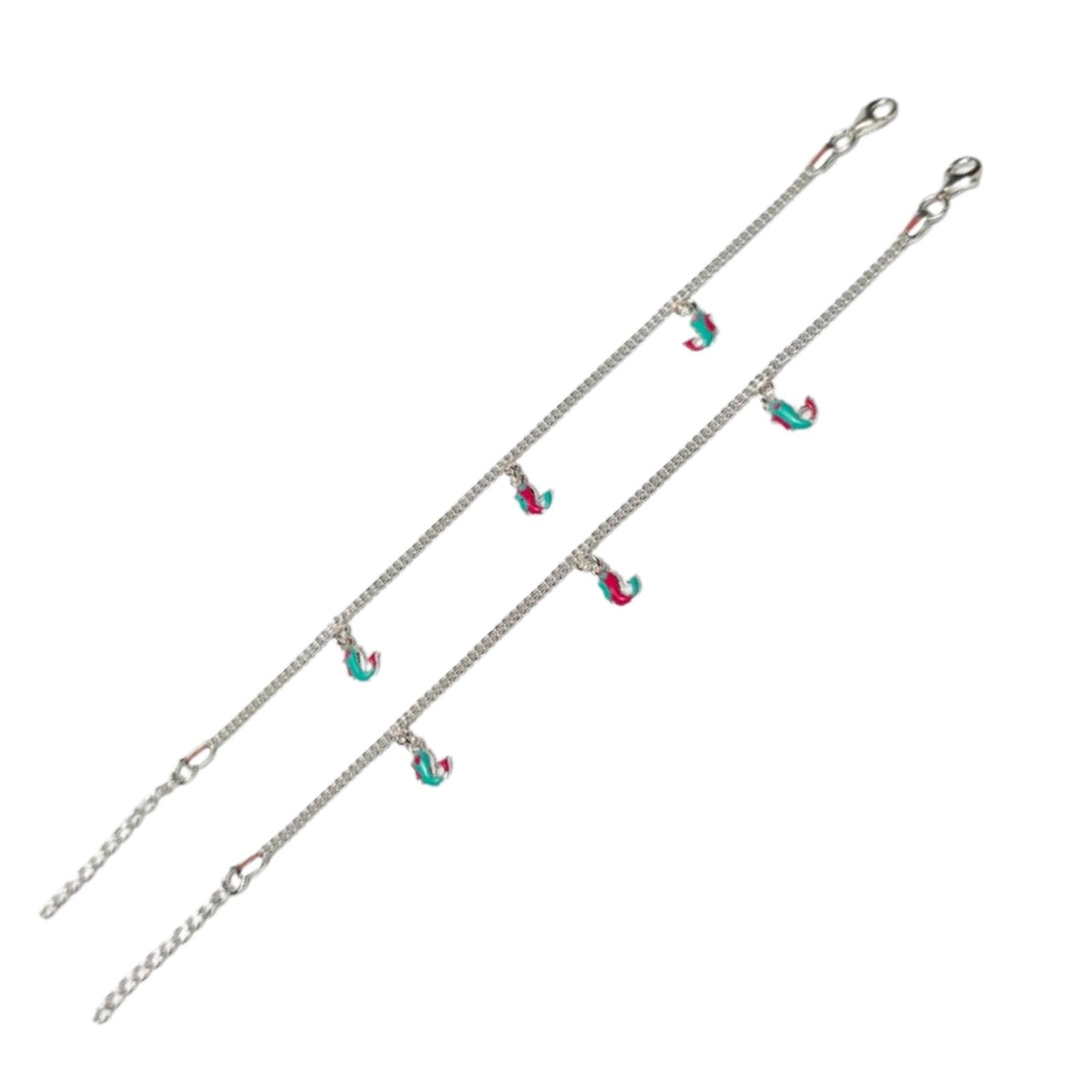 Neon Wave Silver Payal