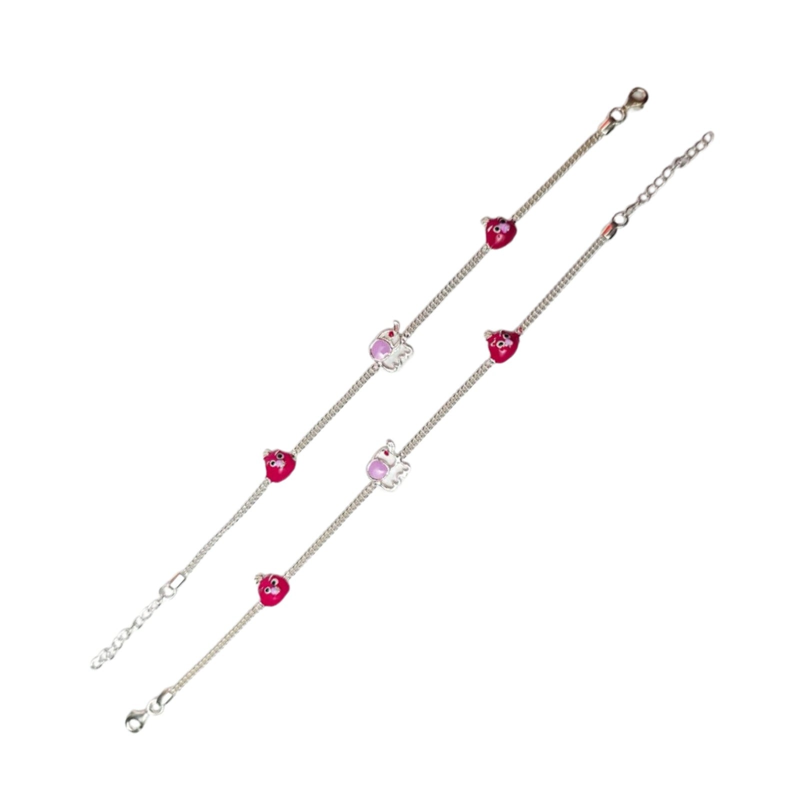 Kitty Charm Silver Payal