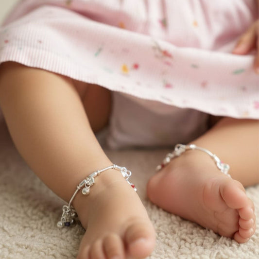 Sleek Shine Silver Payal