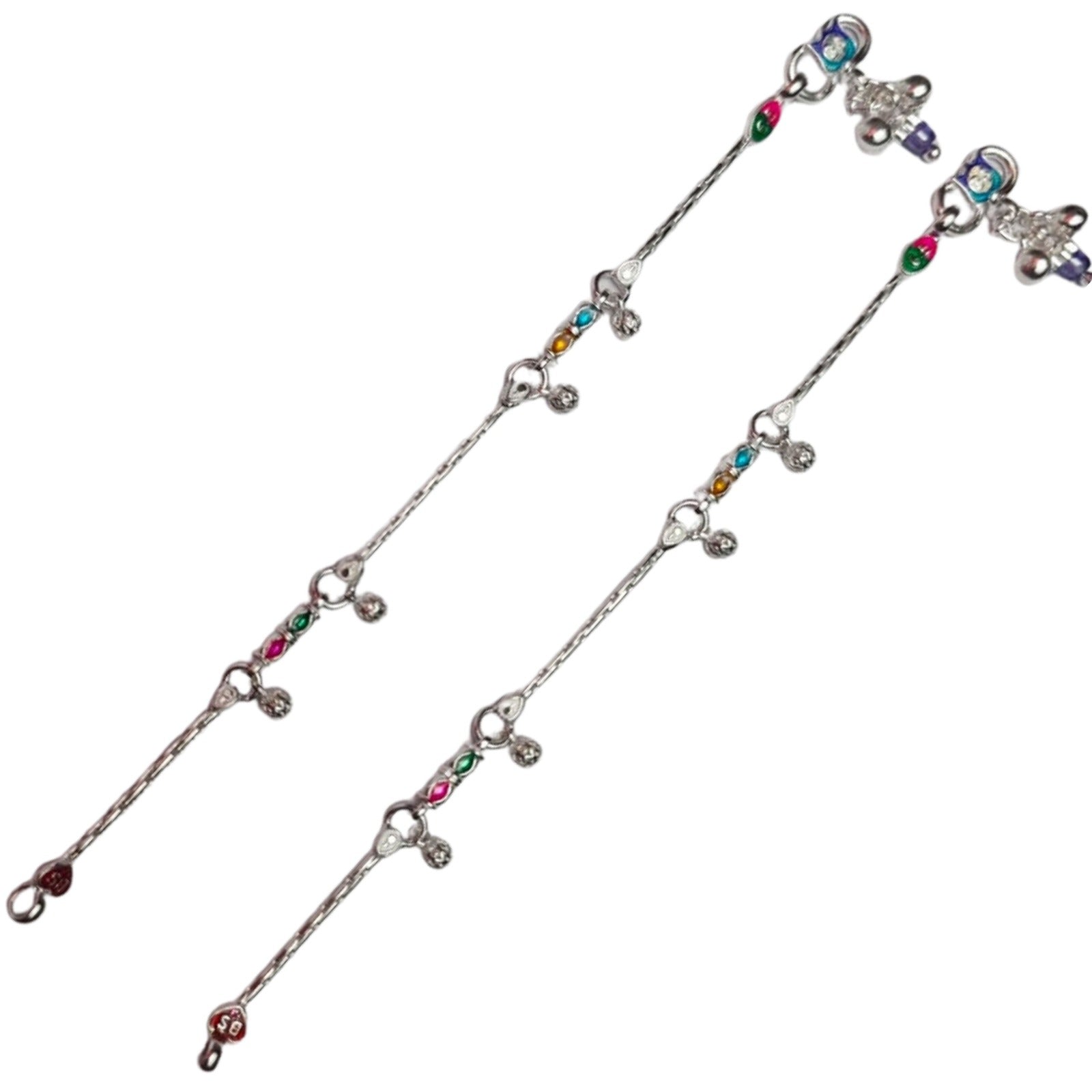 Color Drop Silver Payal