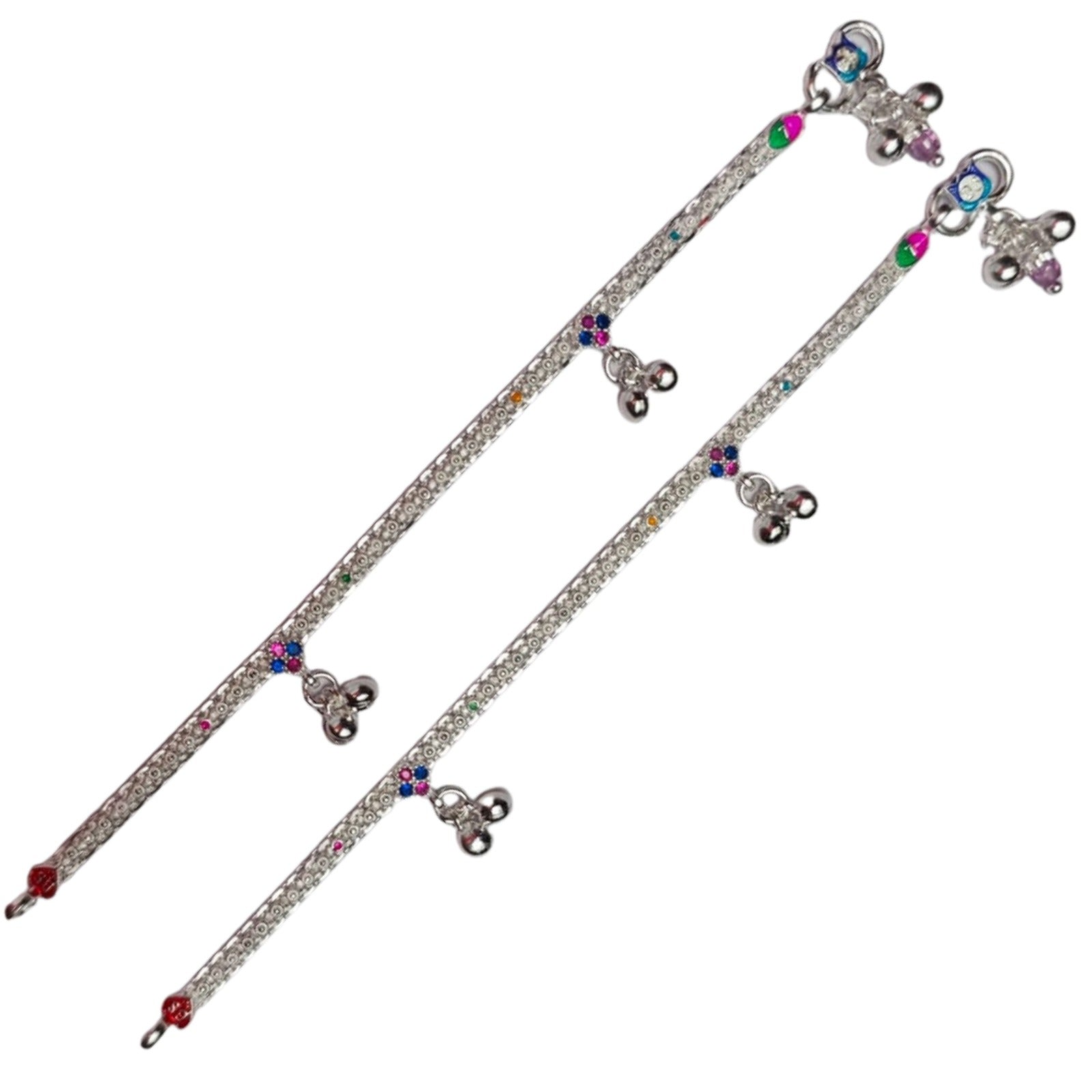 Shimmer Stone Silver Payal