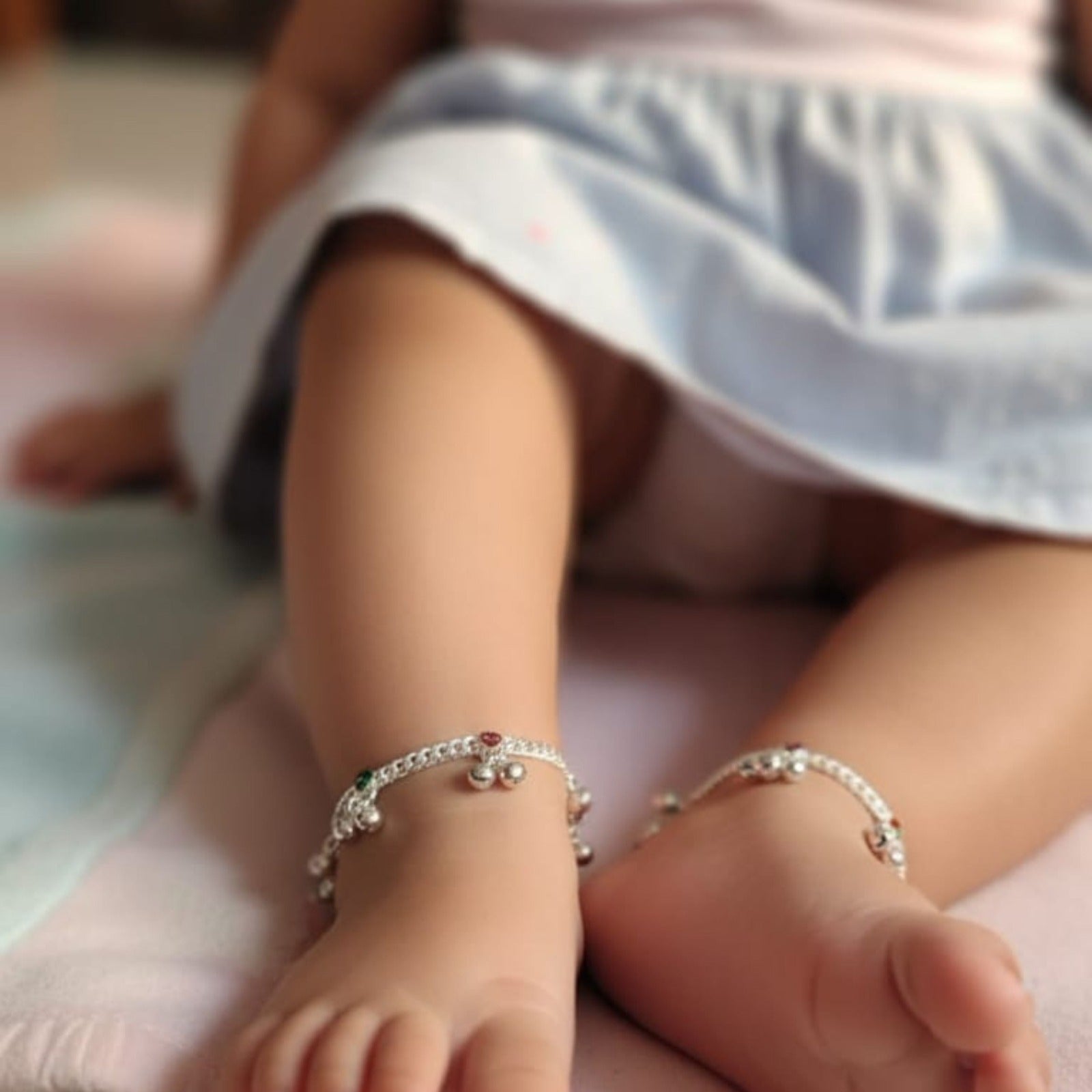 Radiant Glow Silver Payal