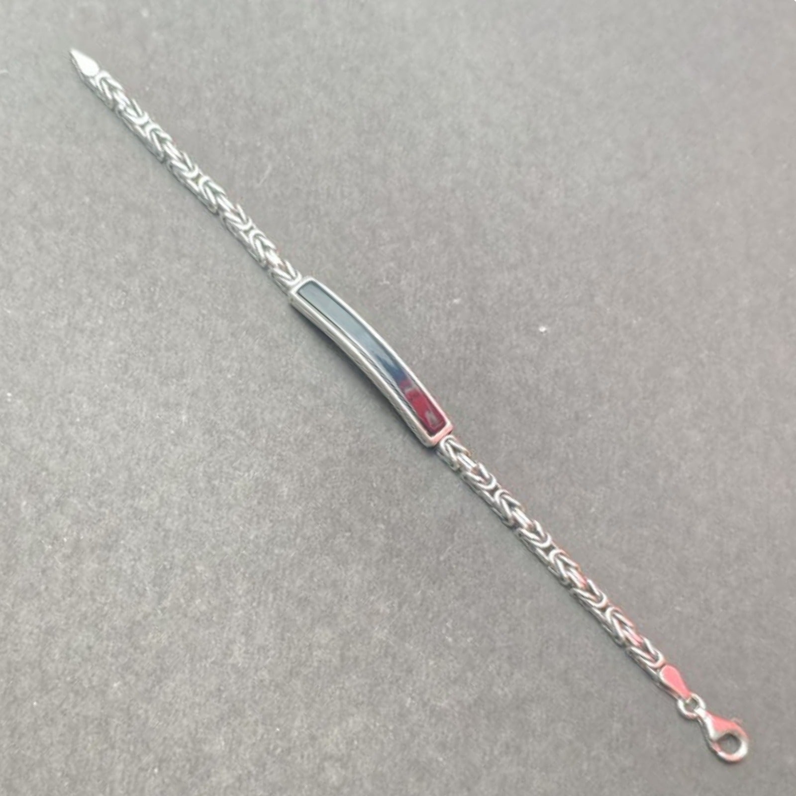 Silver Edge ID Bracelet