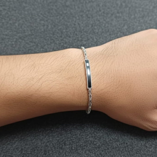 Silver Edge ID Bracelet