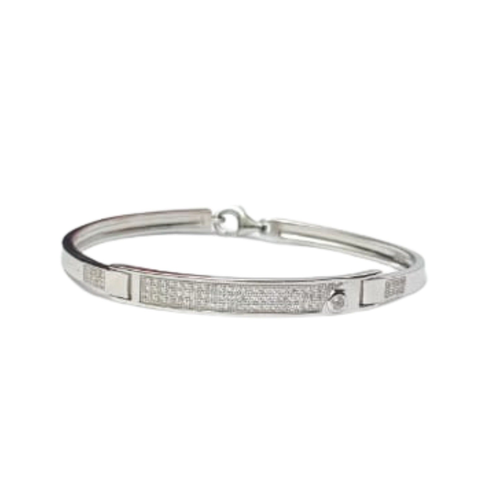Silver Elegant Sparkle Bangle