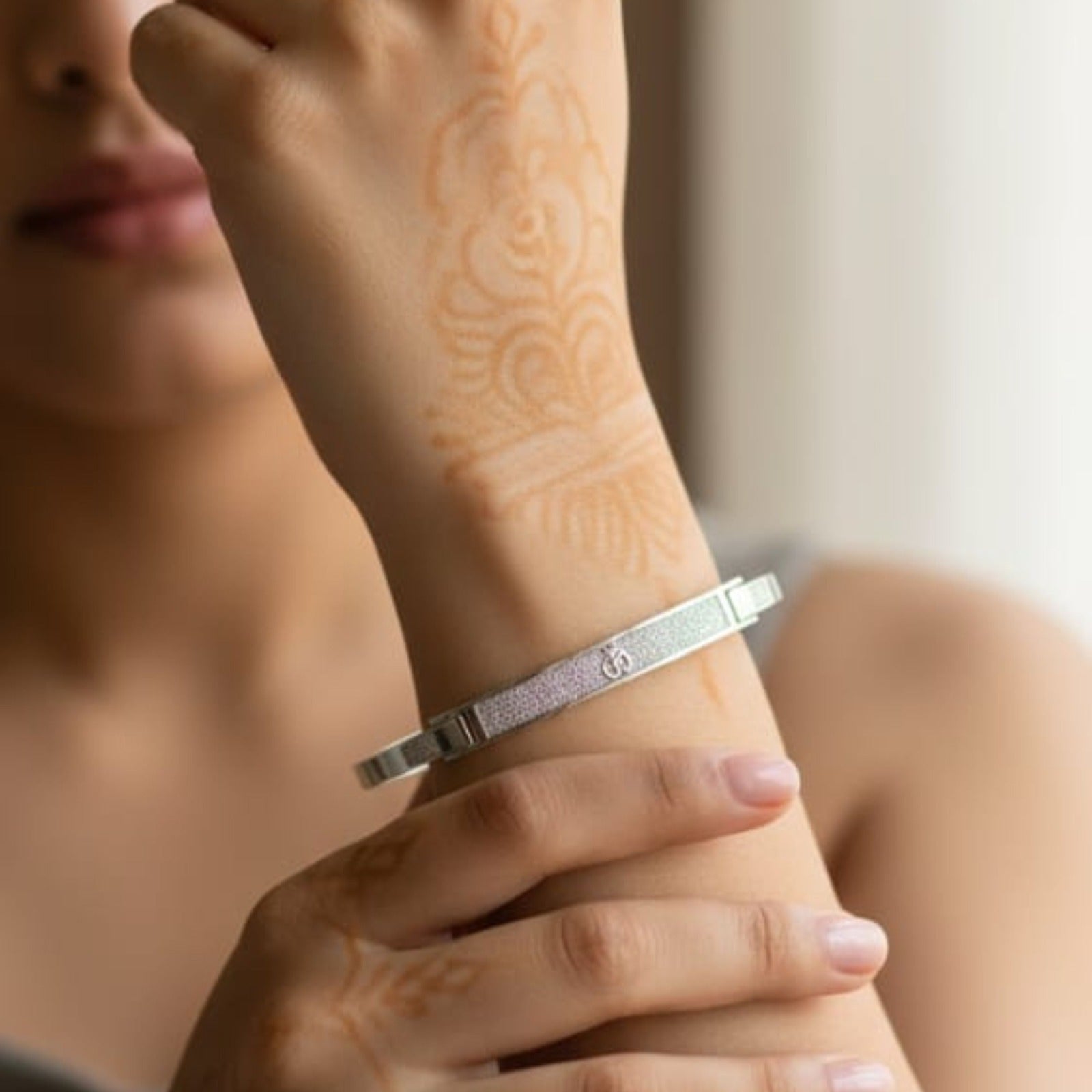 Silver Classic Diamond Bangle