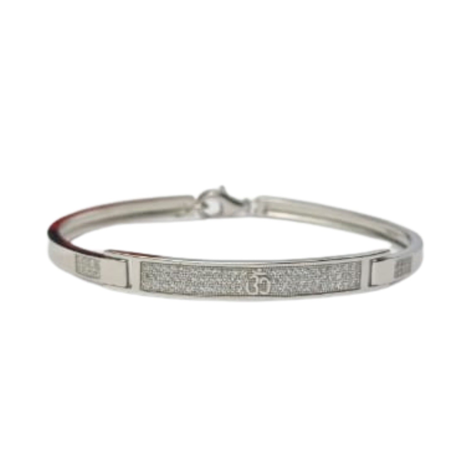 Silver Classic Diamond Bangle