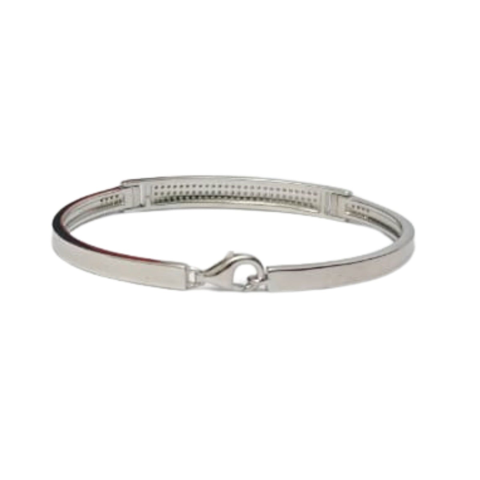Silver Diamond Texture Bangle