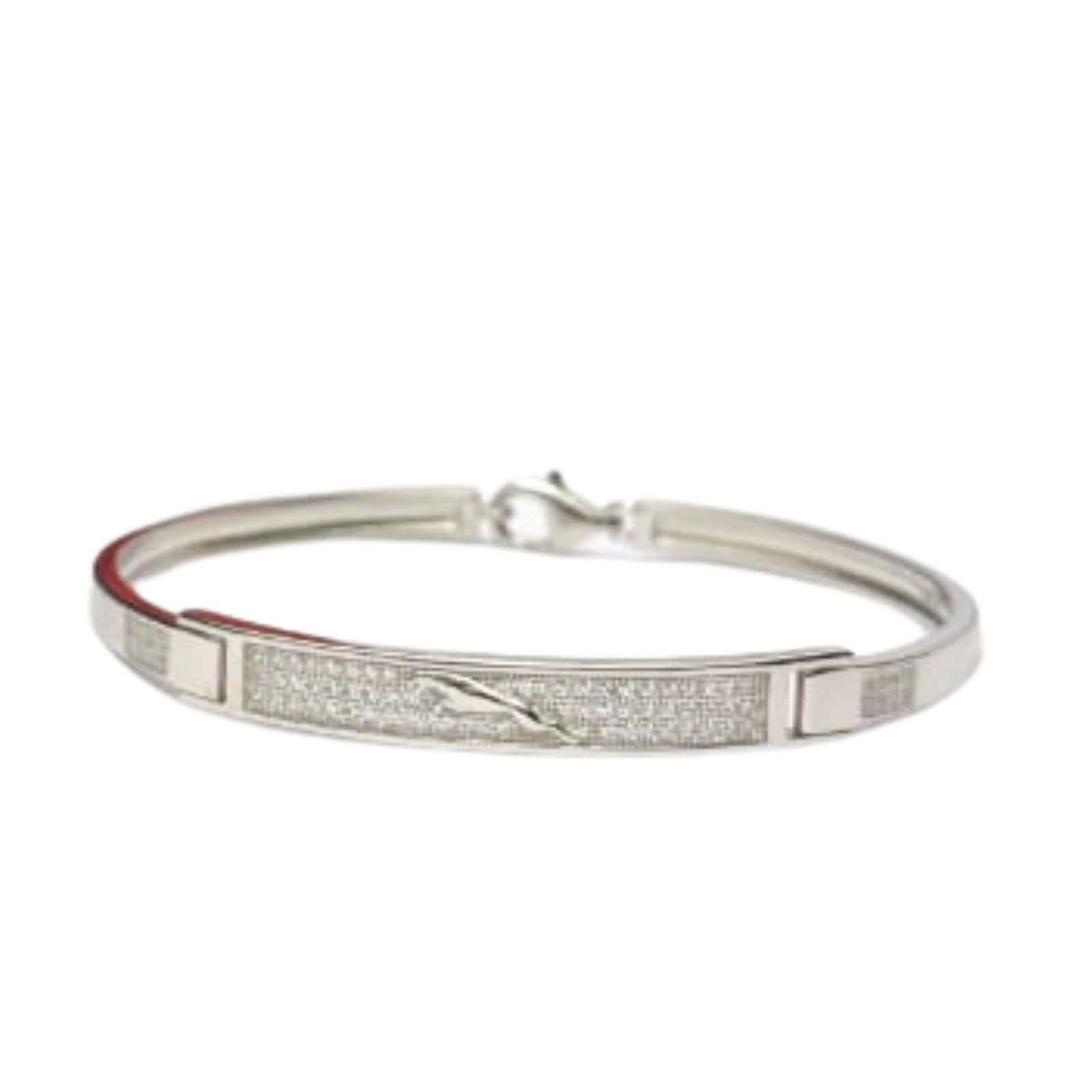 Silver Twisted Shine Bangle
