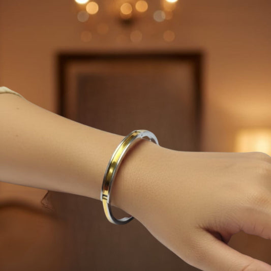 Silver Golden Sleek Bangle