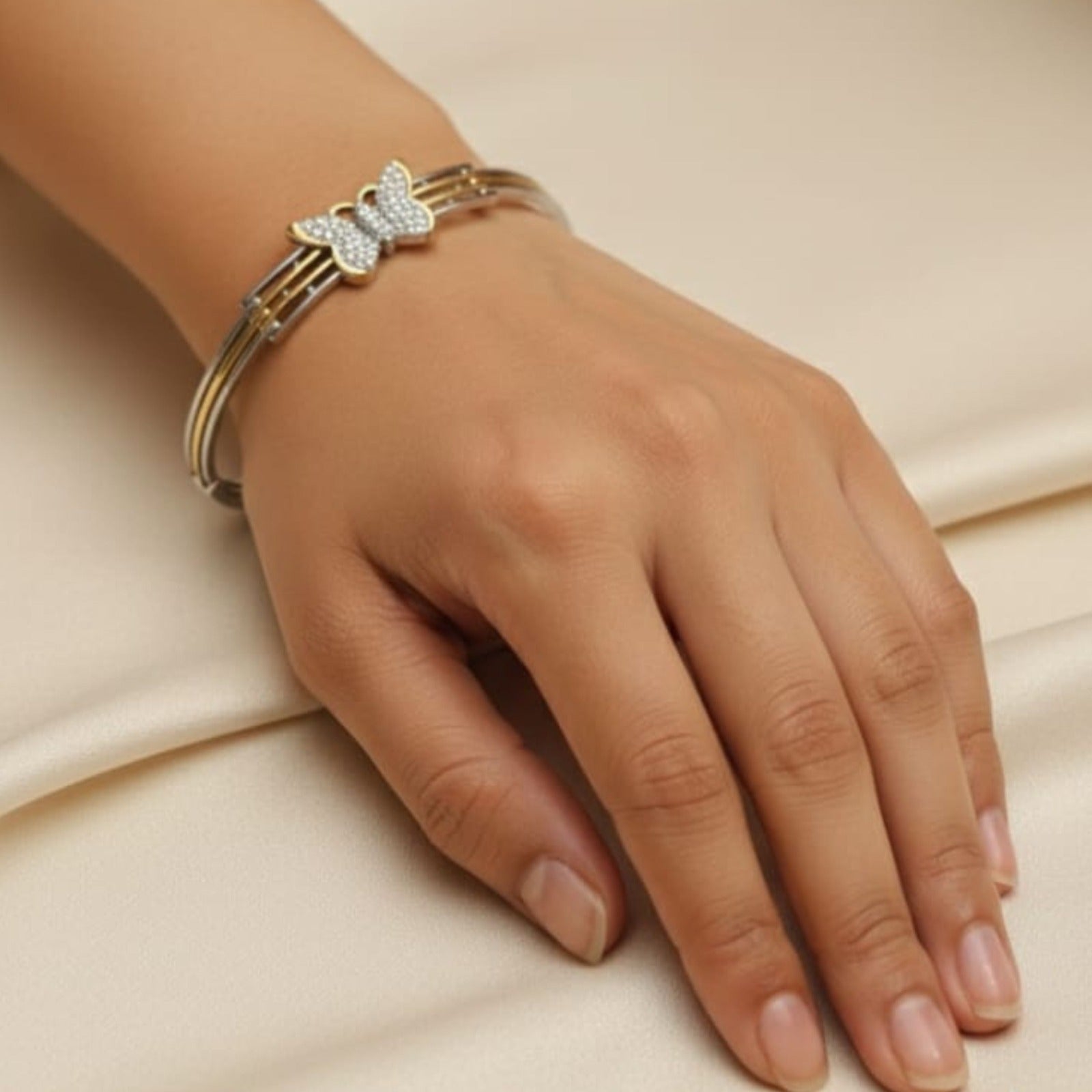 Silver Butterfly Charm Bracelet