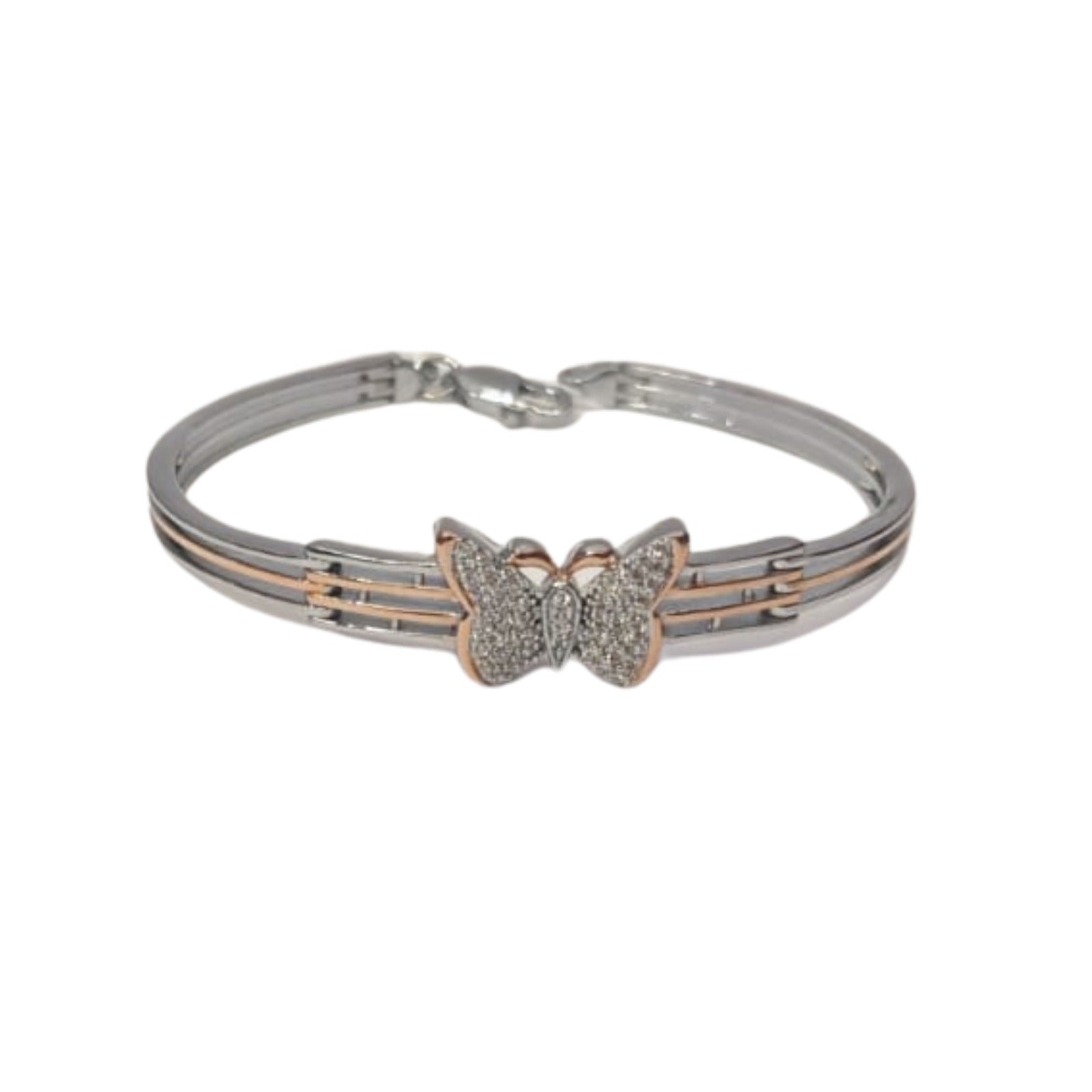 Silver Butterfly Sparkle Bracelet