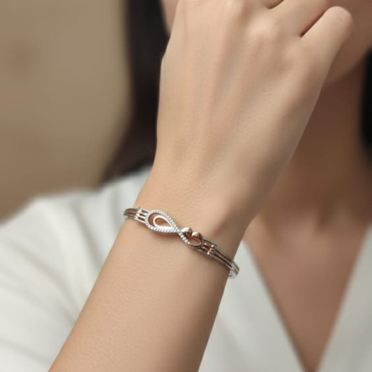 Silver Infinity Heart Bracelet