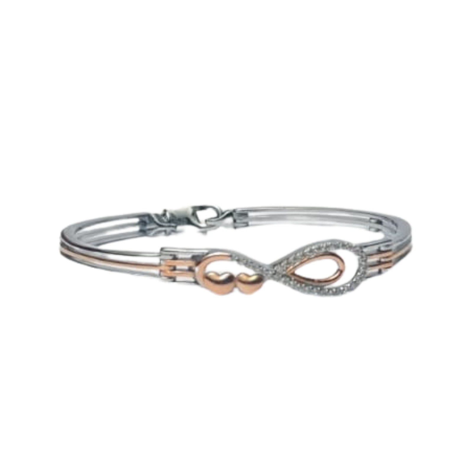 Silver Infinity Heart Bracelet