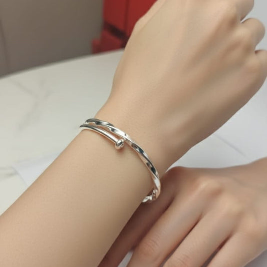 Silver Twisted Classic Bracelet