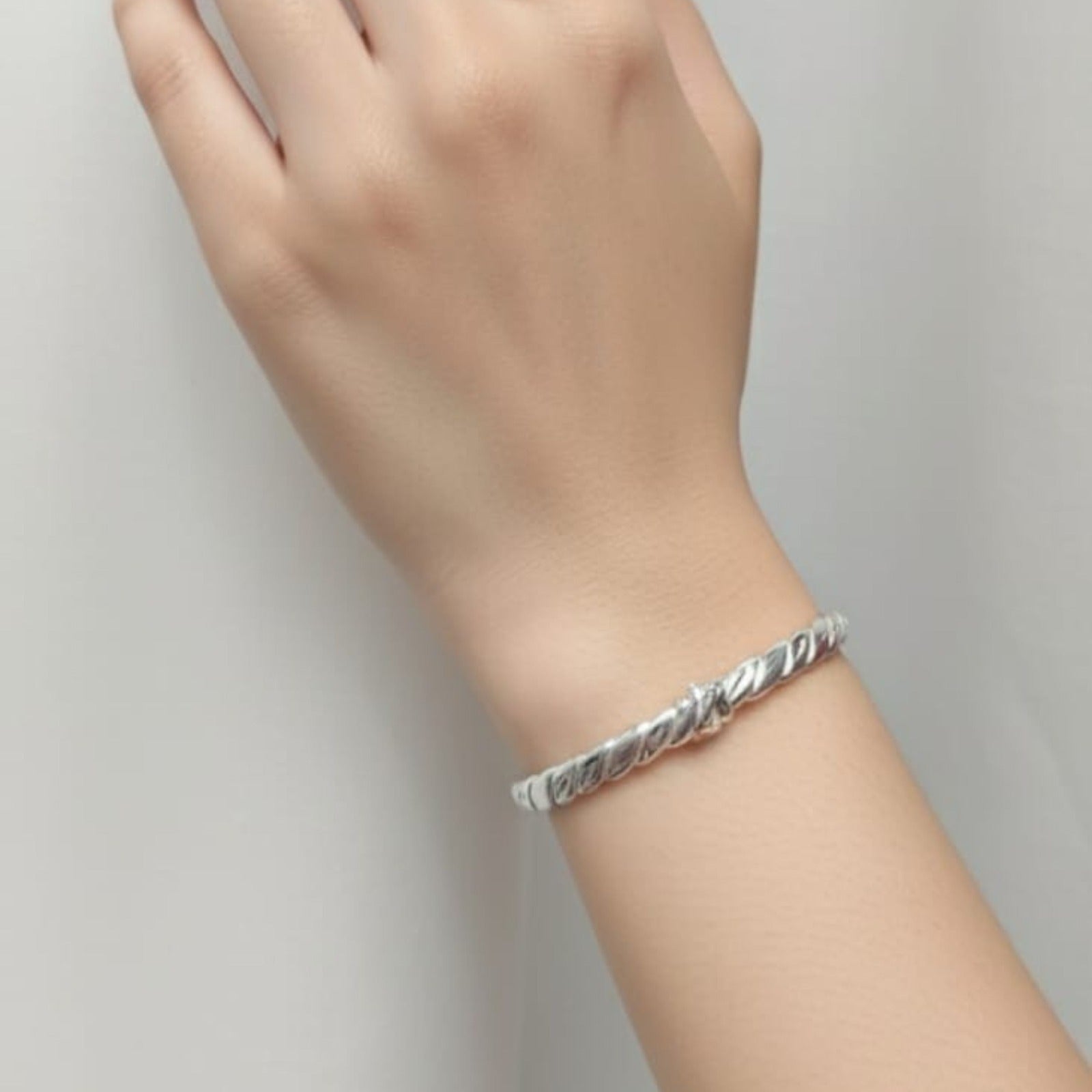 Silver Double Twist Kada