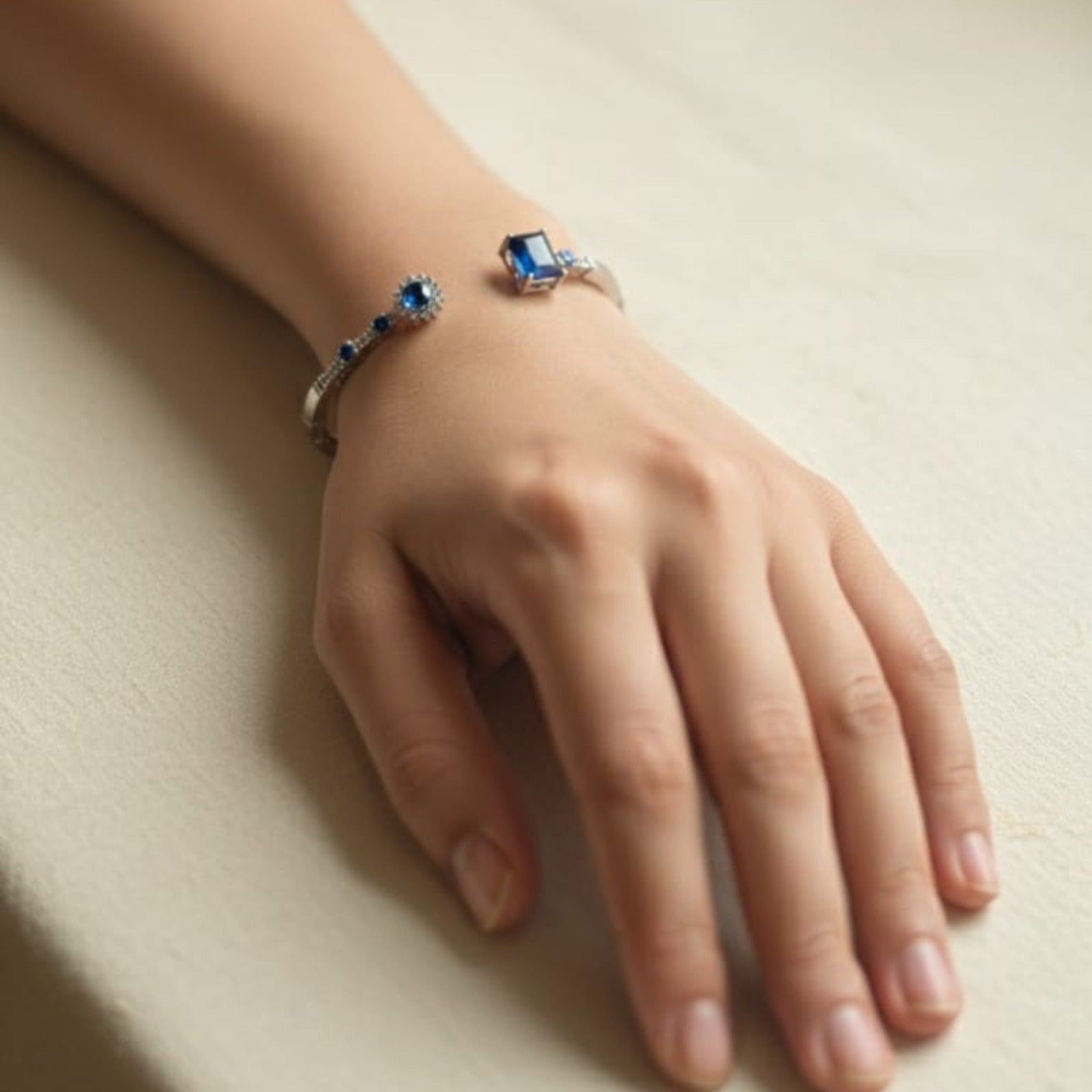 Blue Stone Openable Kada