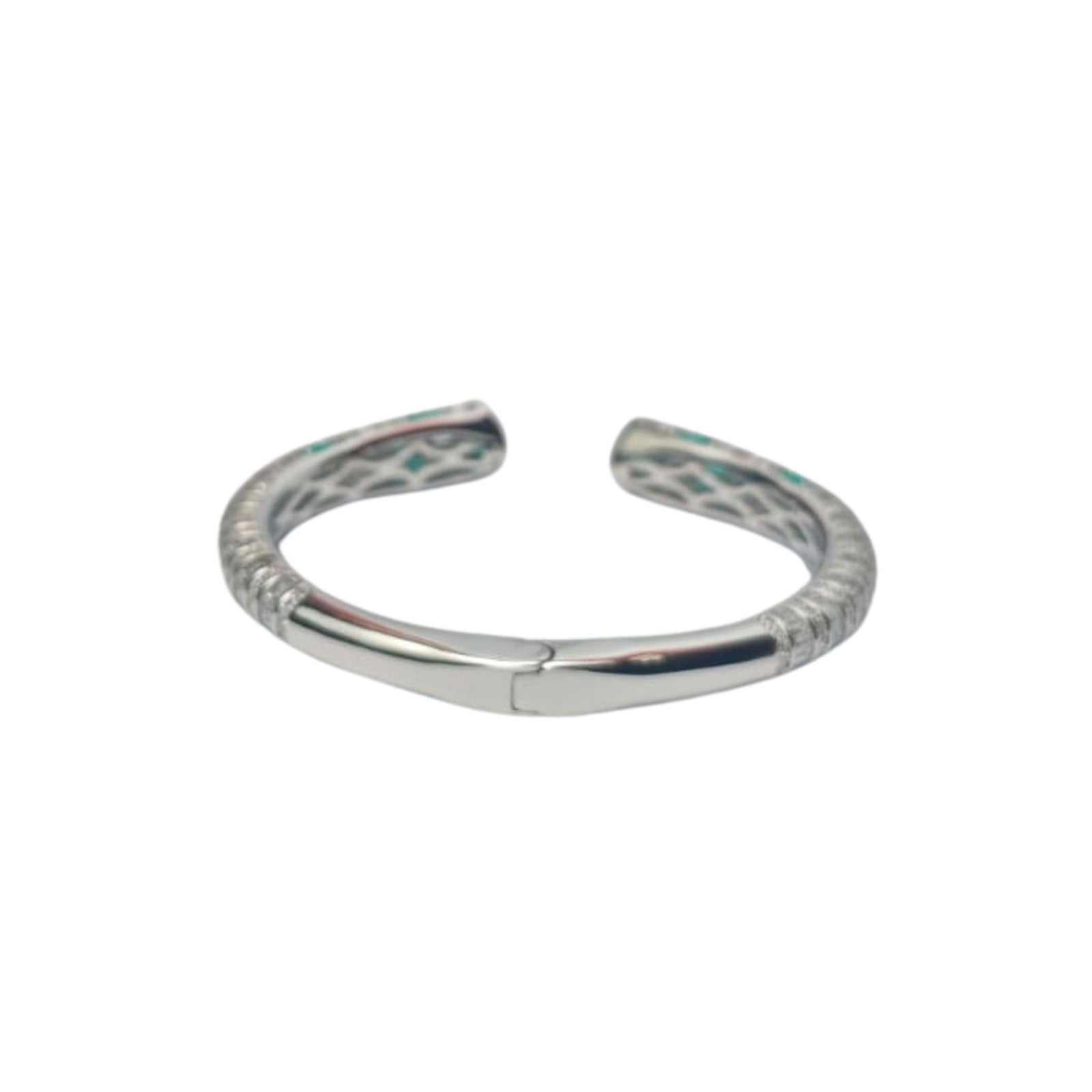 Silver Turquoise Stone Designer Kada