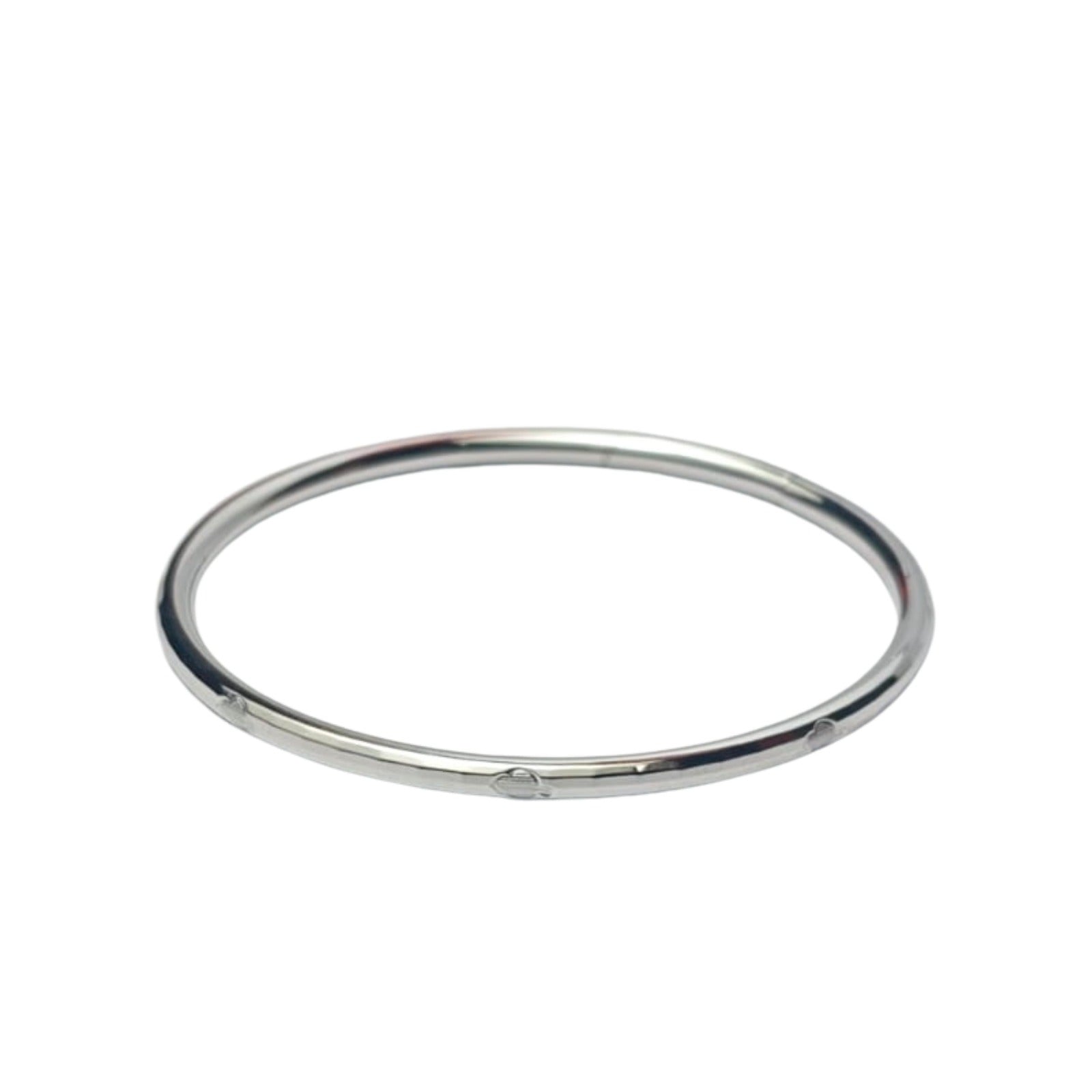 Silver Minimal Engraved Bangle