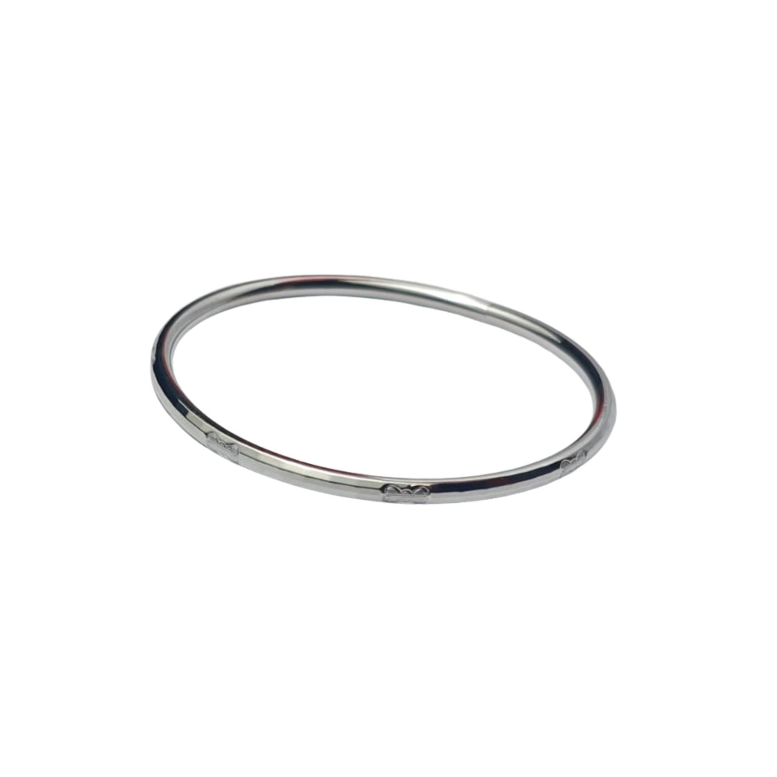 Silver Elegant Engraved Bangle