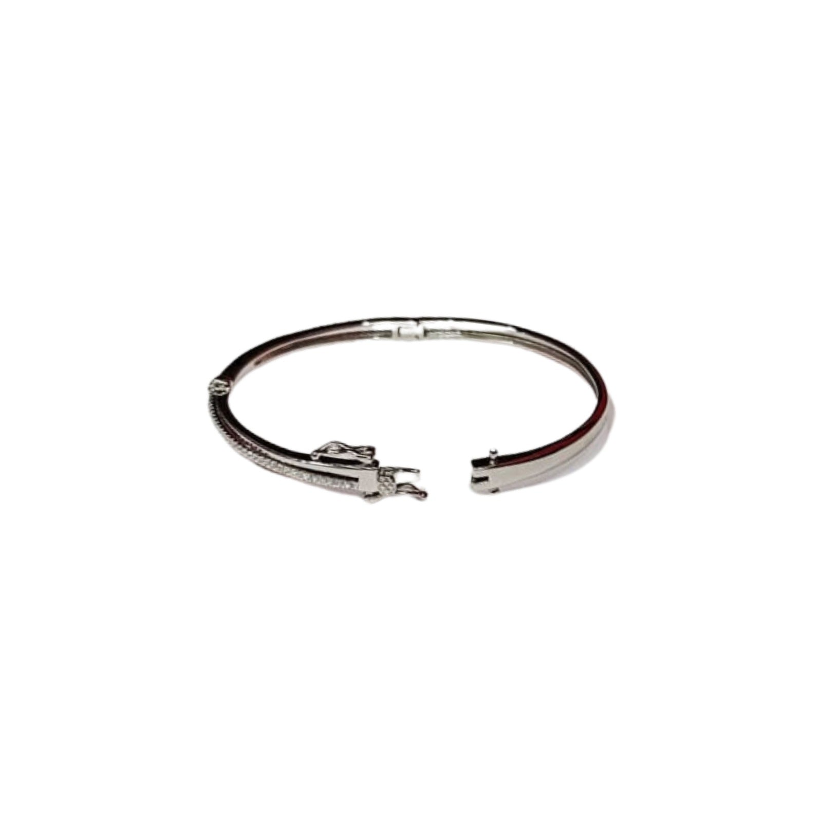 Sleek Silver Rope Bangle