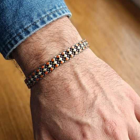 Silver Tribal Weave Bracelet