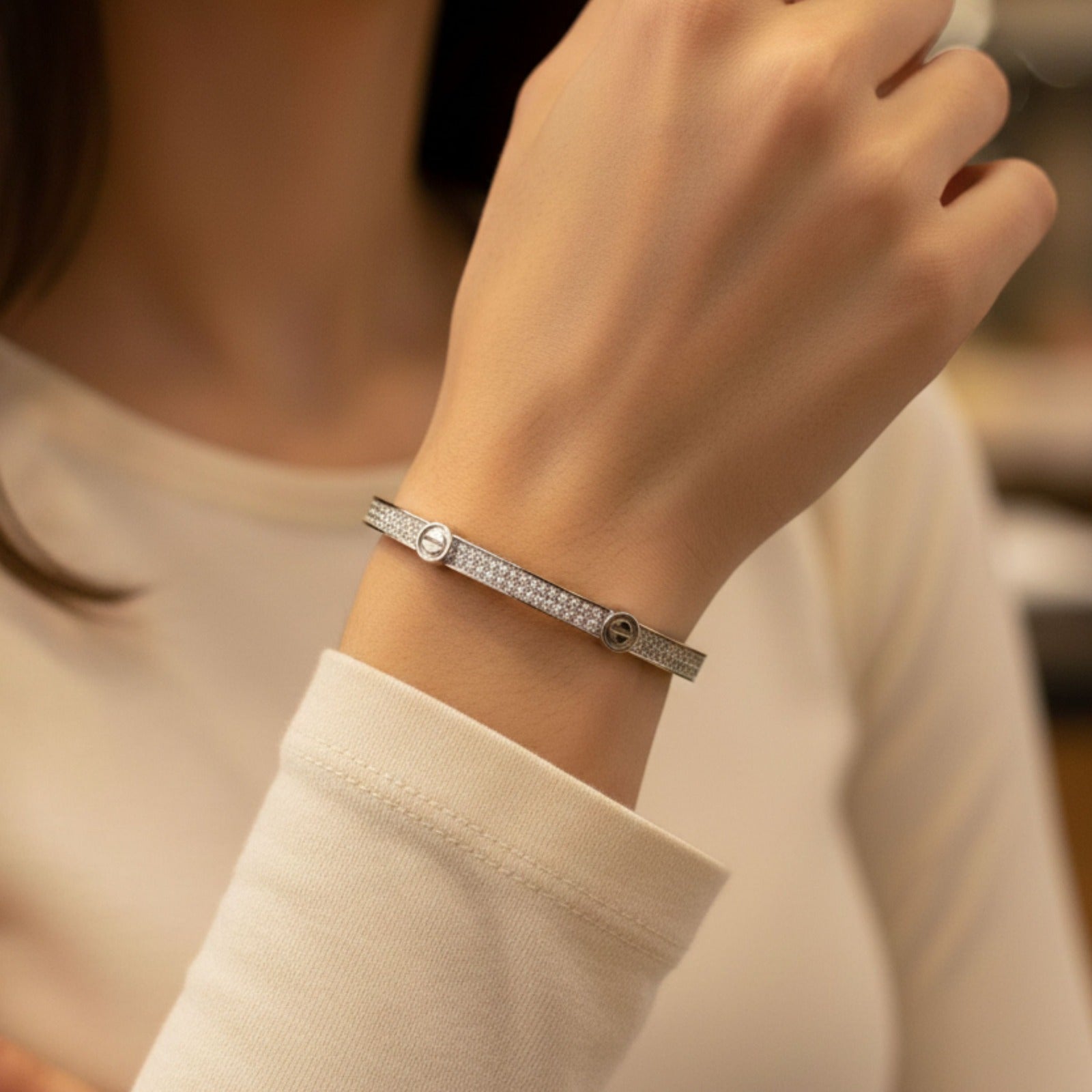 Crystal Dual-Band Elegance Bracelet