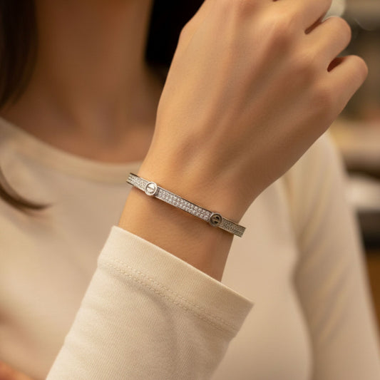 Crystal Dual-Band Elegance Bracelet