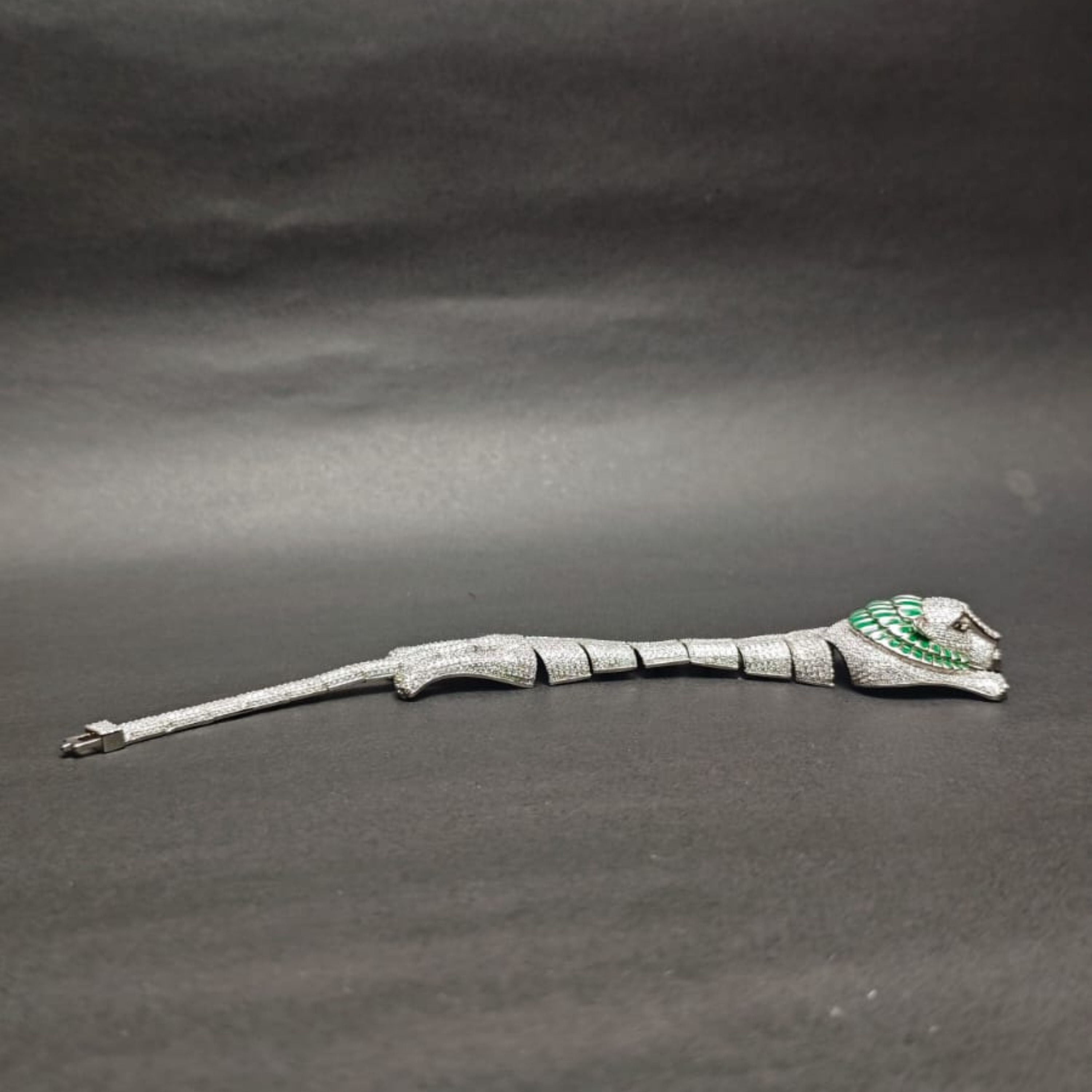 Emerald Majesty Panther Bracelet