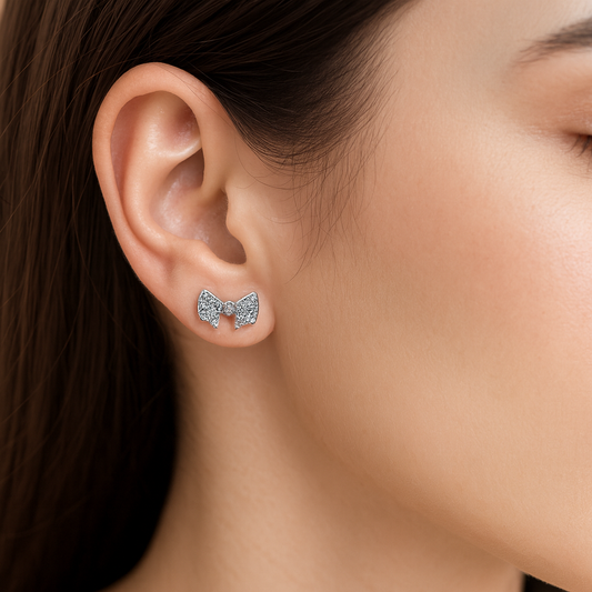Bow & Sparkle Stud
