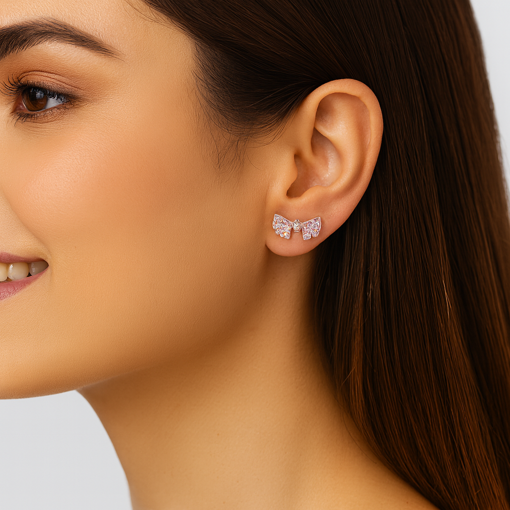 Bow & Sparkle Stud