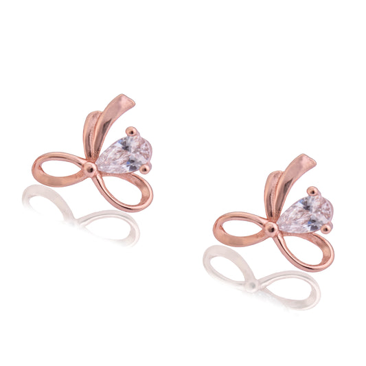 Shimmer Knot (Rose Gold Color) Earring
