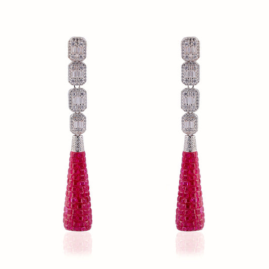 Rosy Cascade Danglers