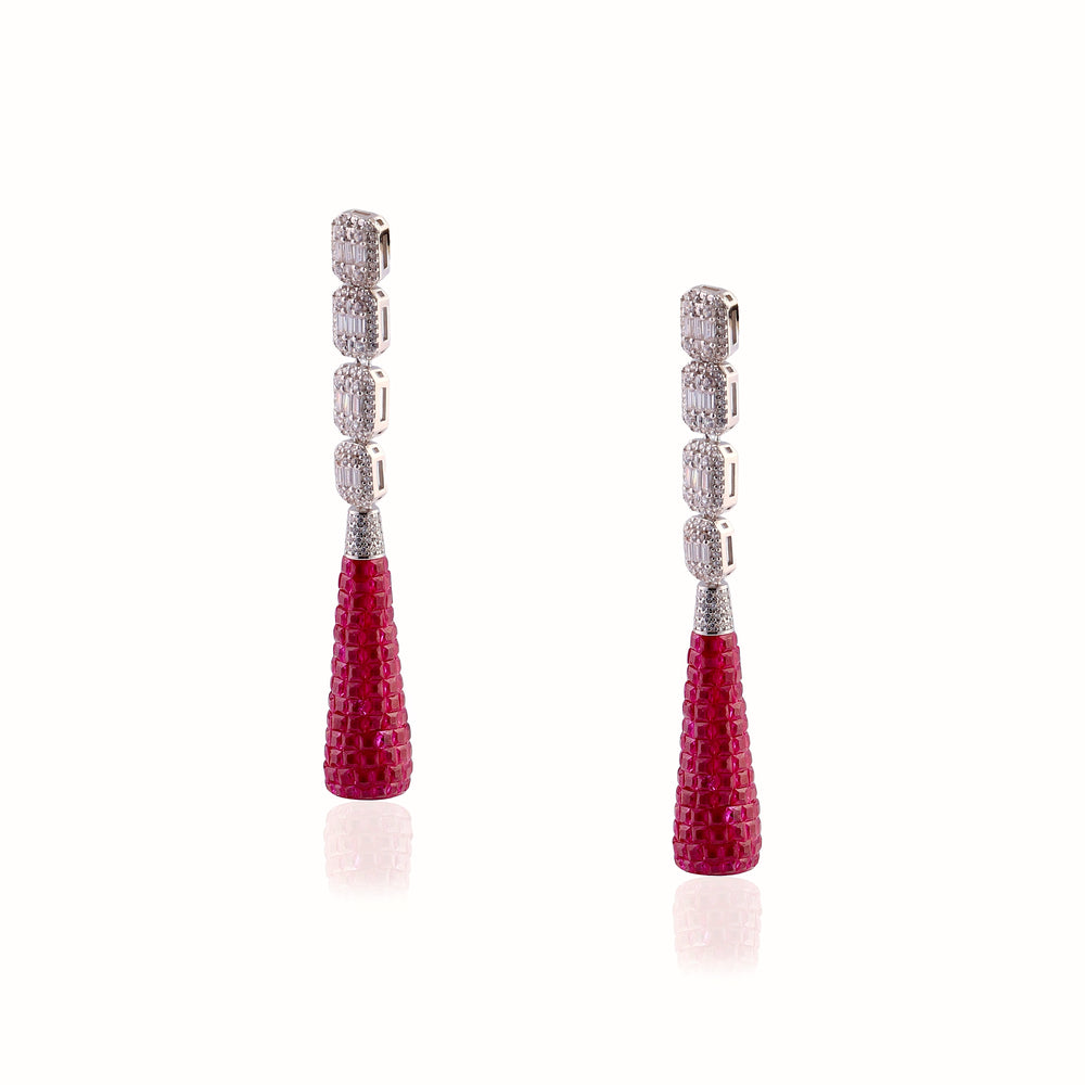 Rosy Cascade Danglers