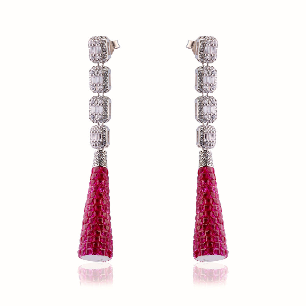 Rosy Cascade Danglers