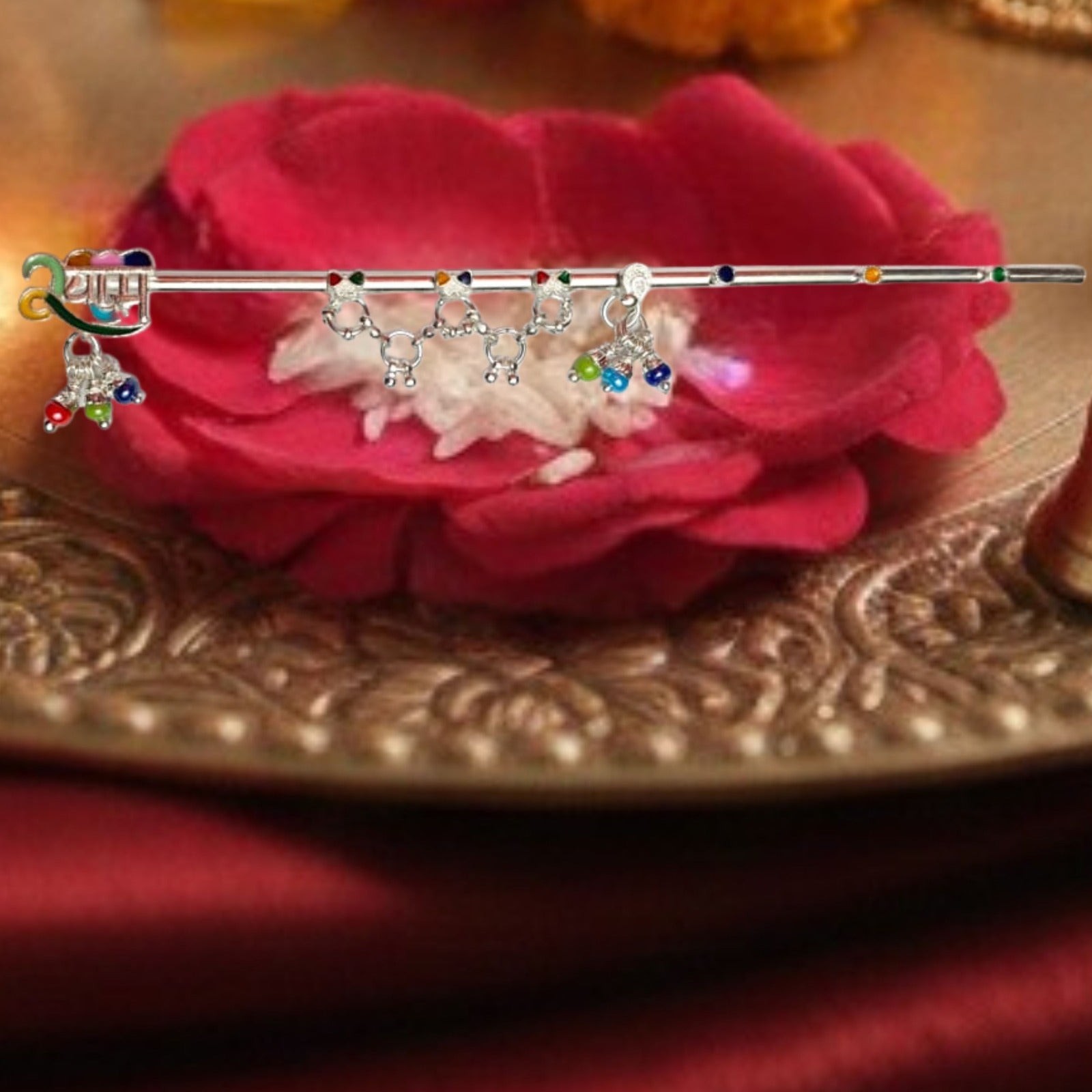 Multicolor Silver “Shyam Flute