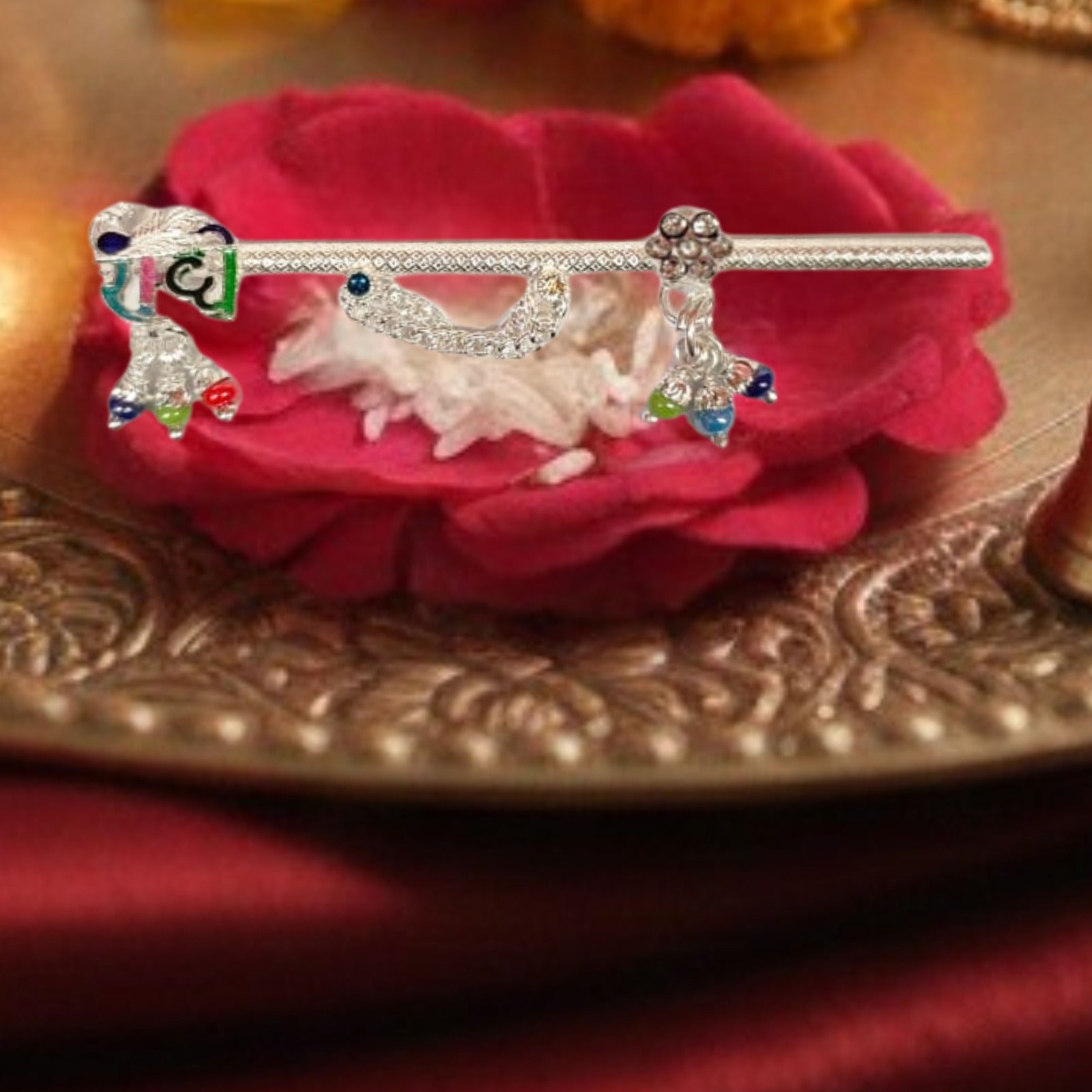 Silver “Radhe Charm” Flute