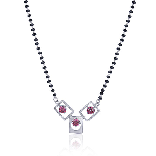 Ruby Charm Mangalsutra With Earring