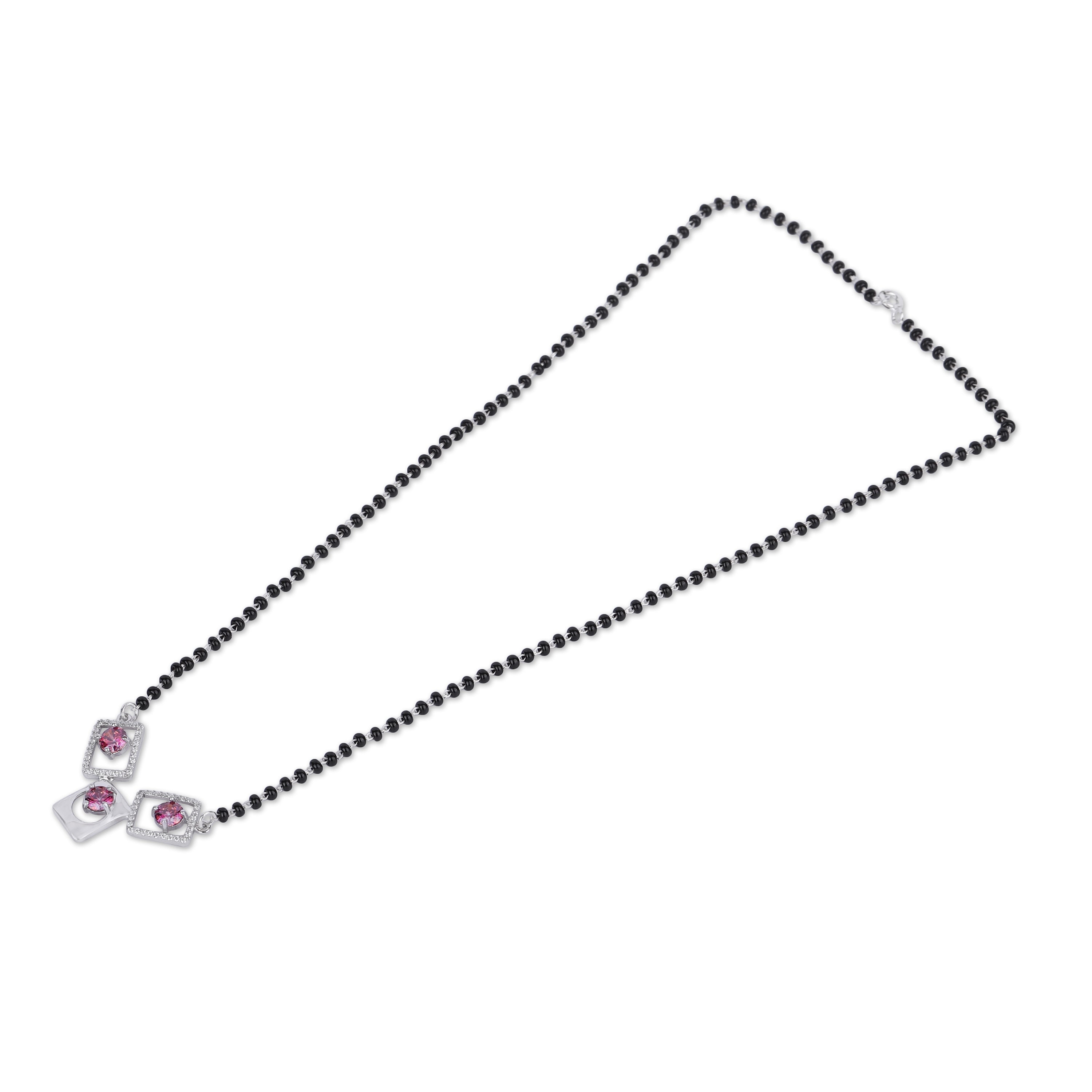 Ruby Charm Mangalsutra With Earring