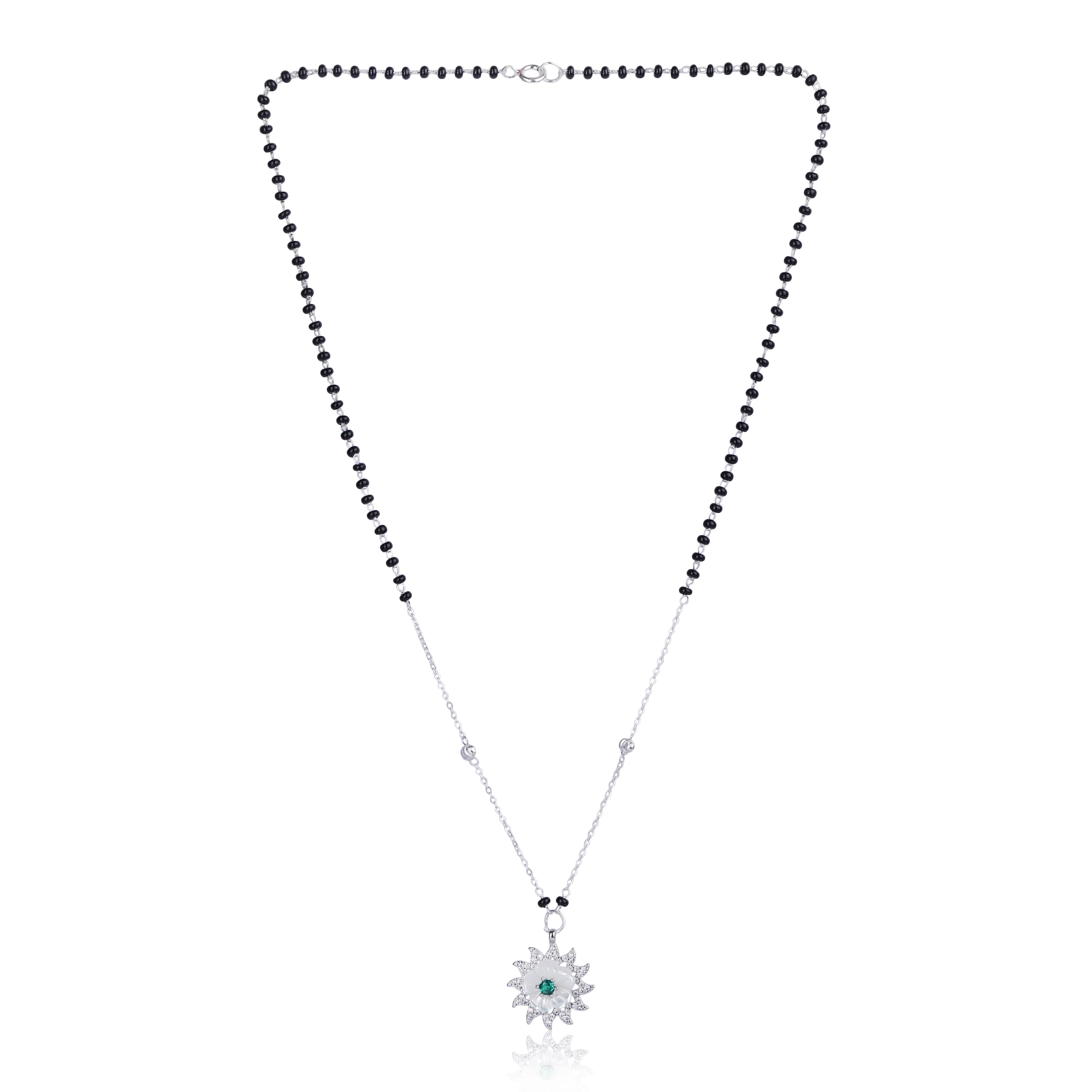 Sunflower Shine Mangalsutra With Earring