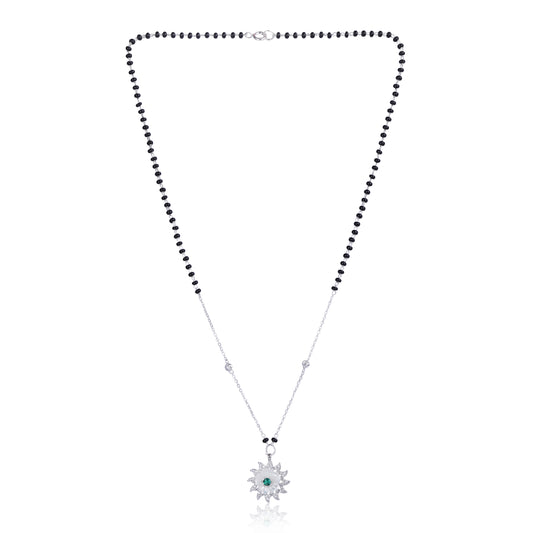 Sunflower Shine Mangalsutra With Earring