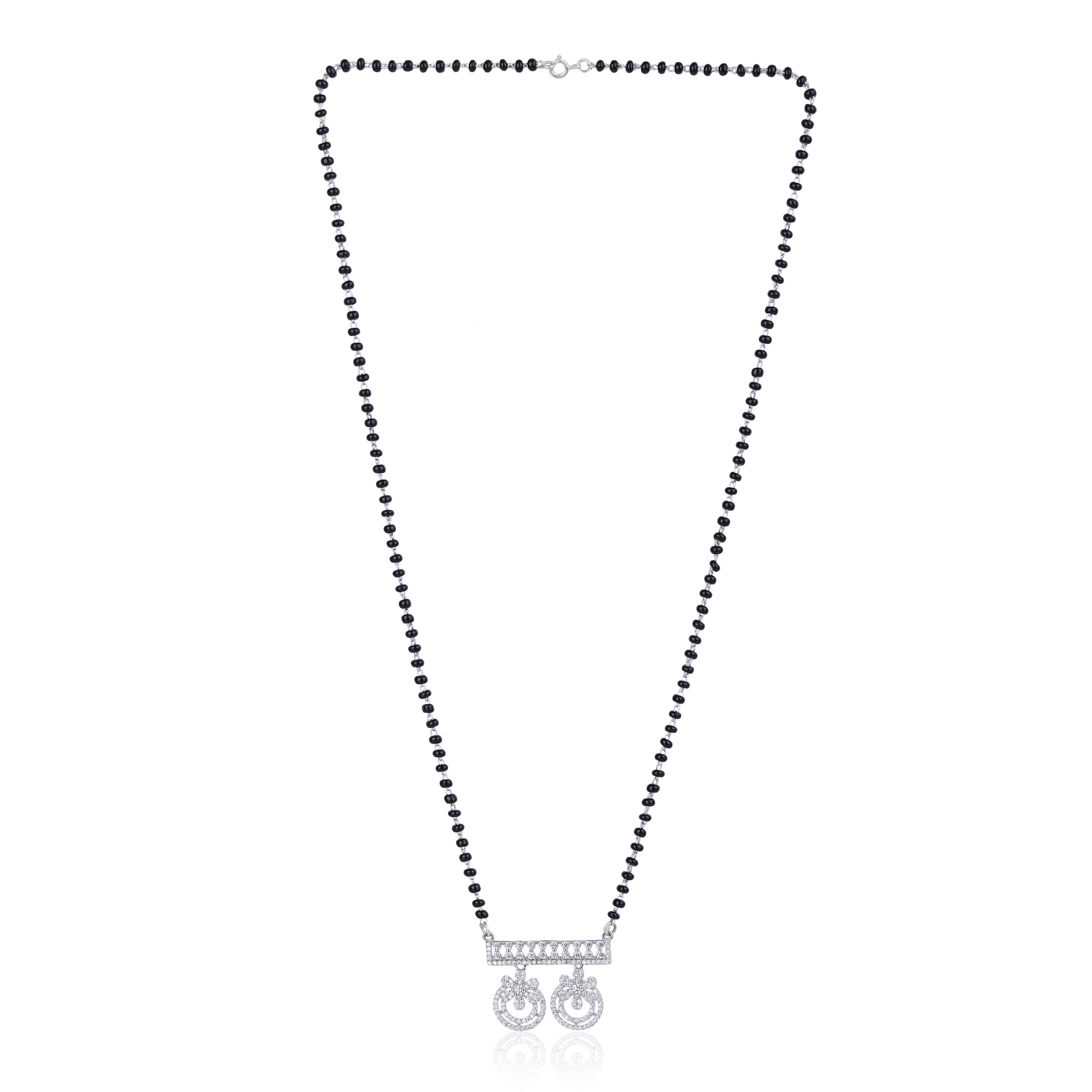 Twin Hoop Mangalsutra With Earring