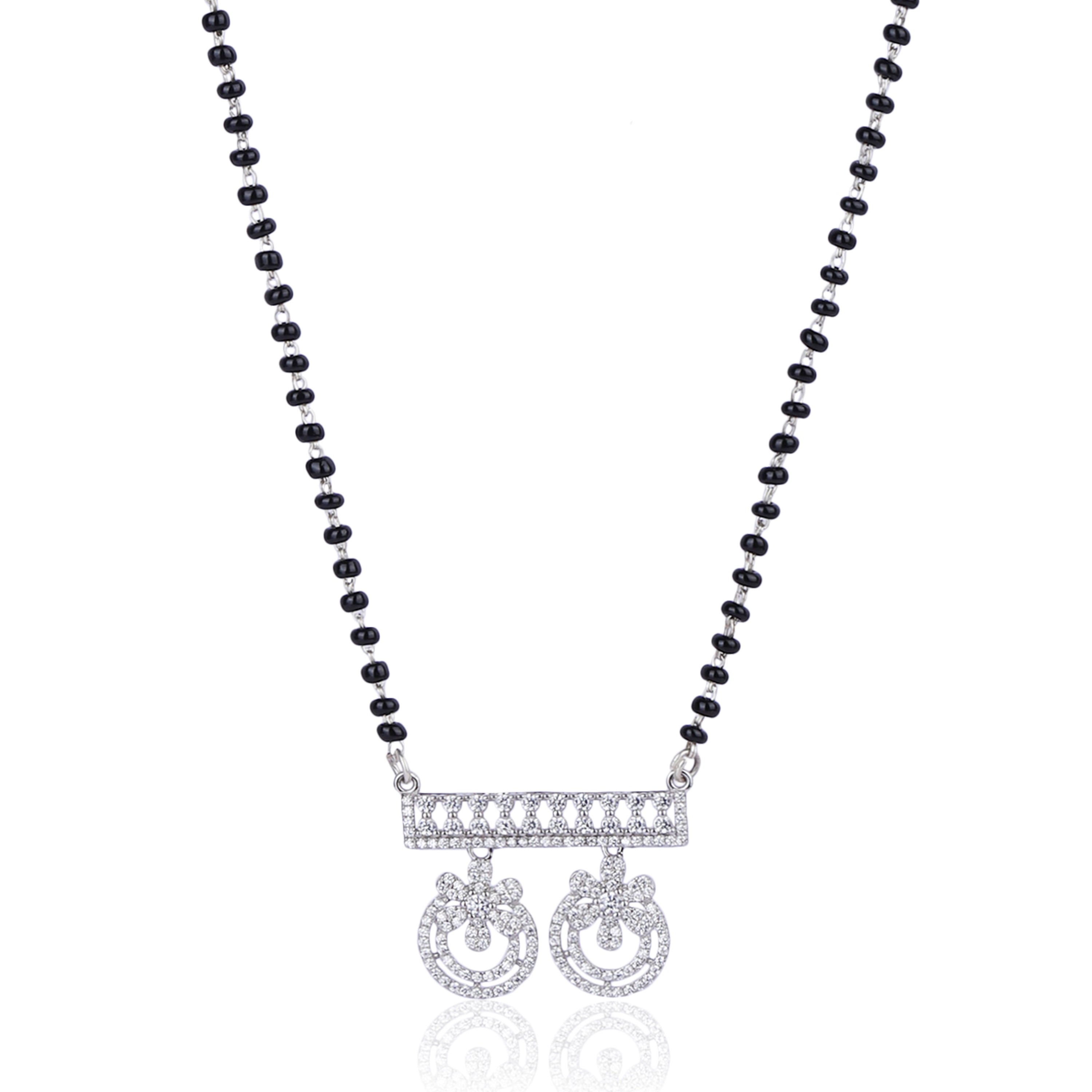 Twin Hoop Mangalsutra With Earring