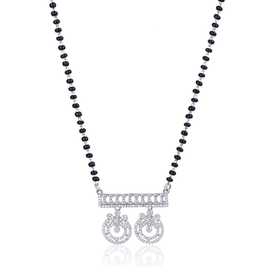 Twin Hoop Mangalsutra With Earring