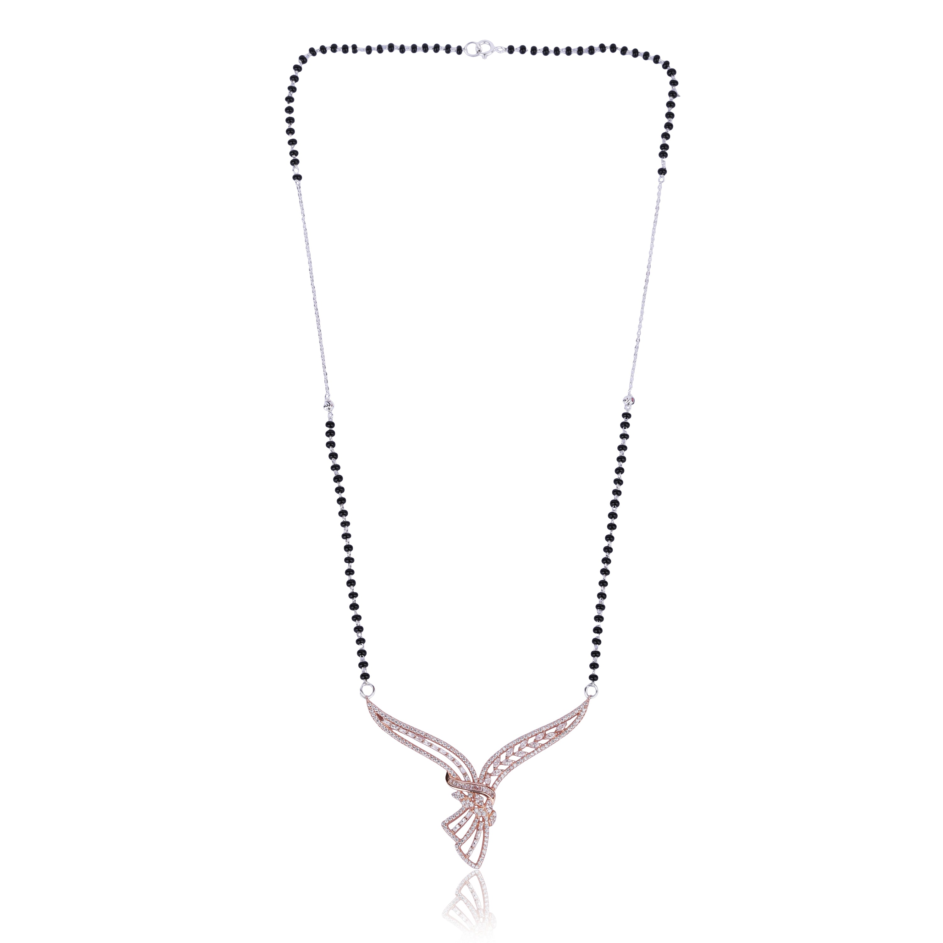 Rose Gold Wings Mangalsutra