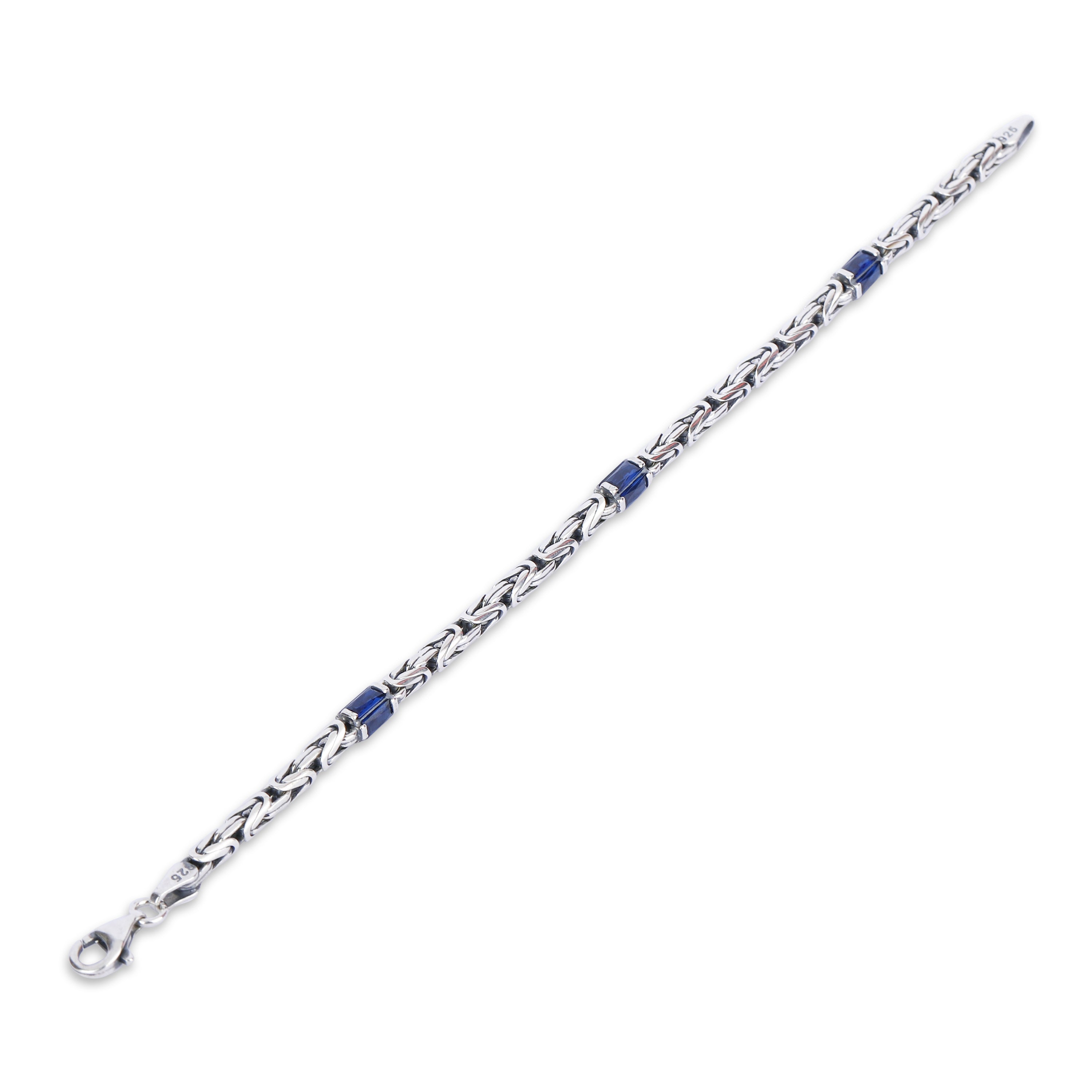 Blue Stone Chain Bracelet