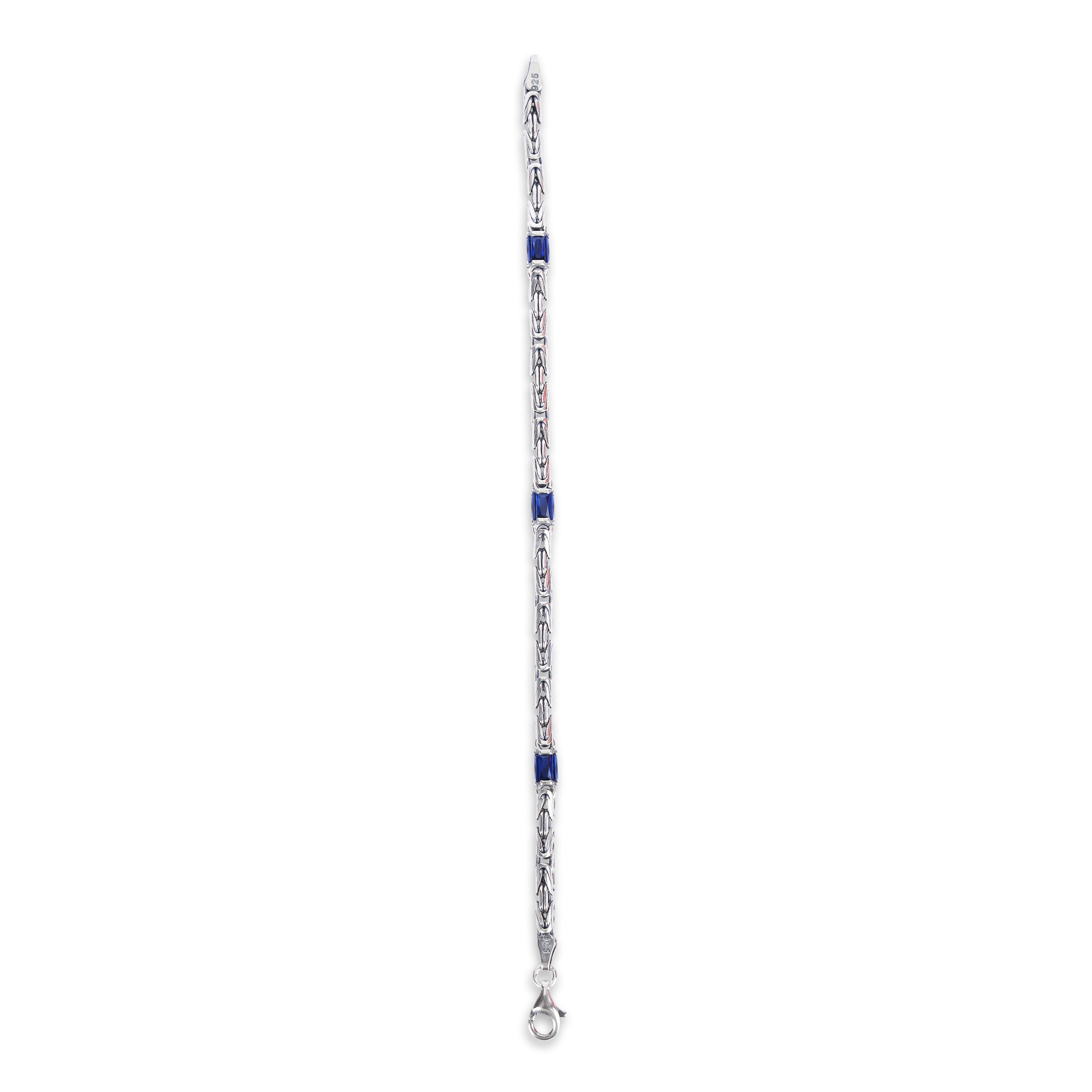 Blue Stone Chain Bracelet