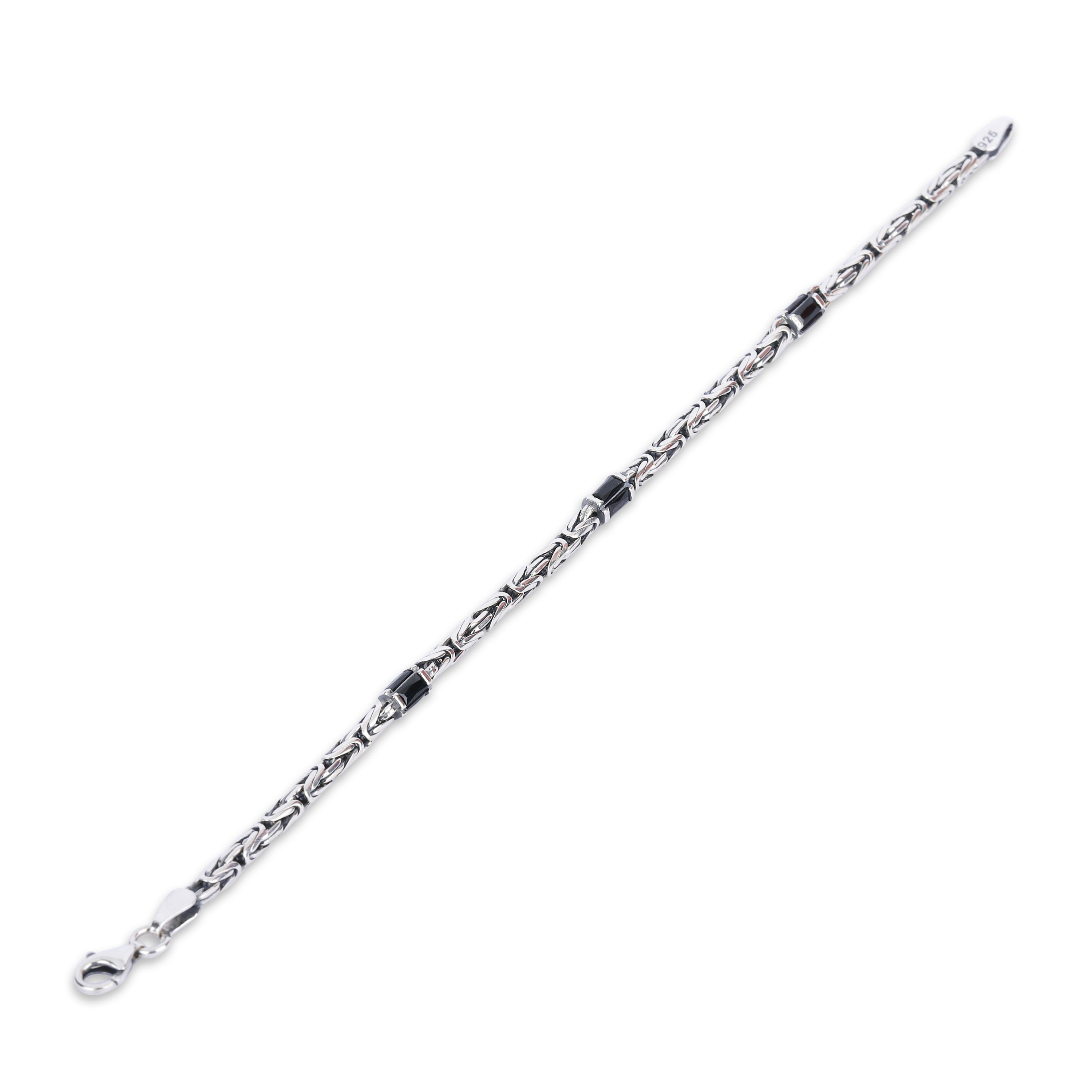 Black Stone Chain Bracelet