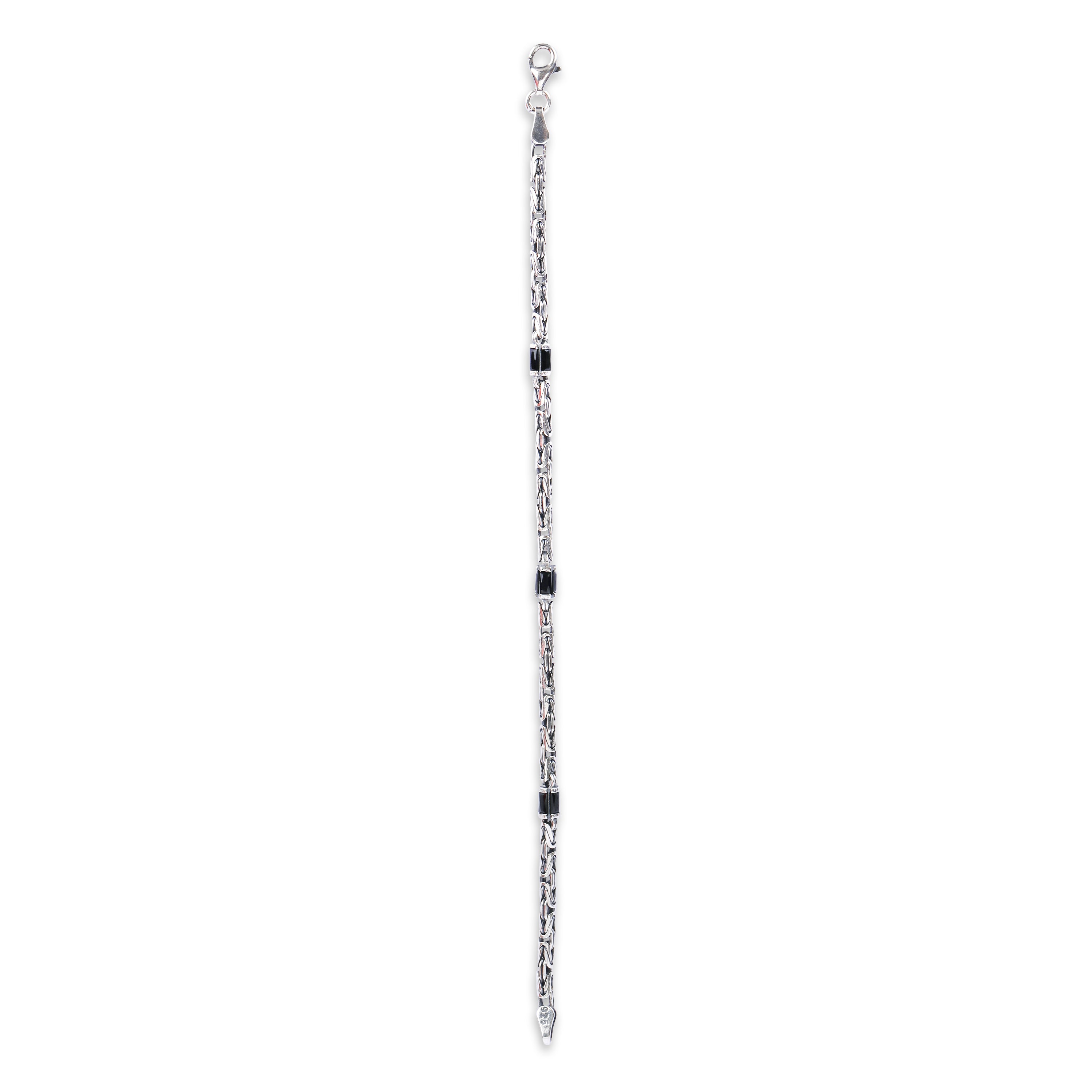 Black Stone Chain Bracelet